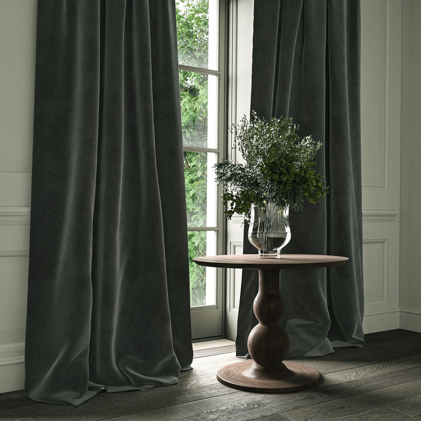 Linwood Omega Nickel CFR Made to Measure Curtains