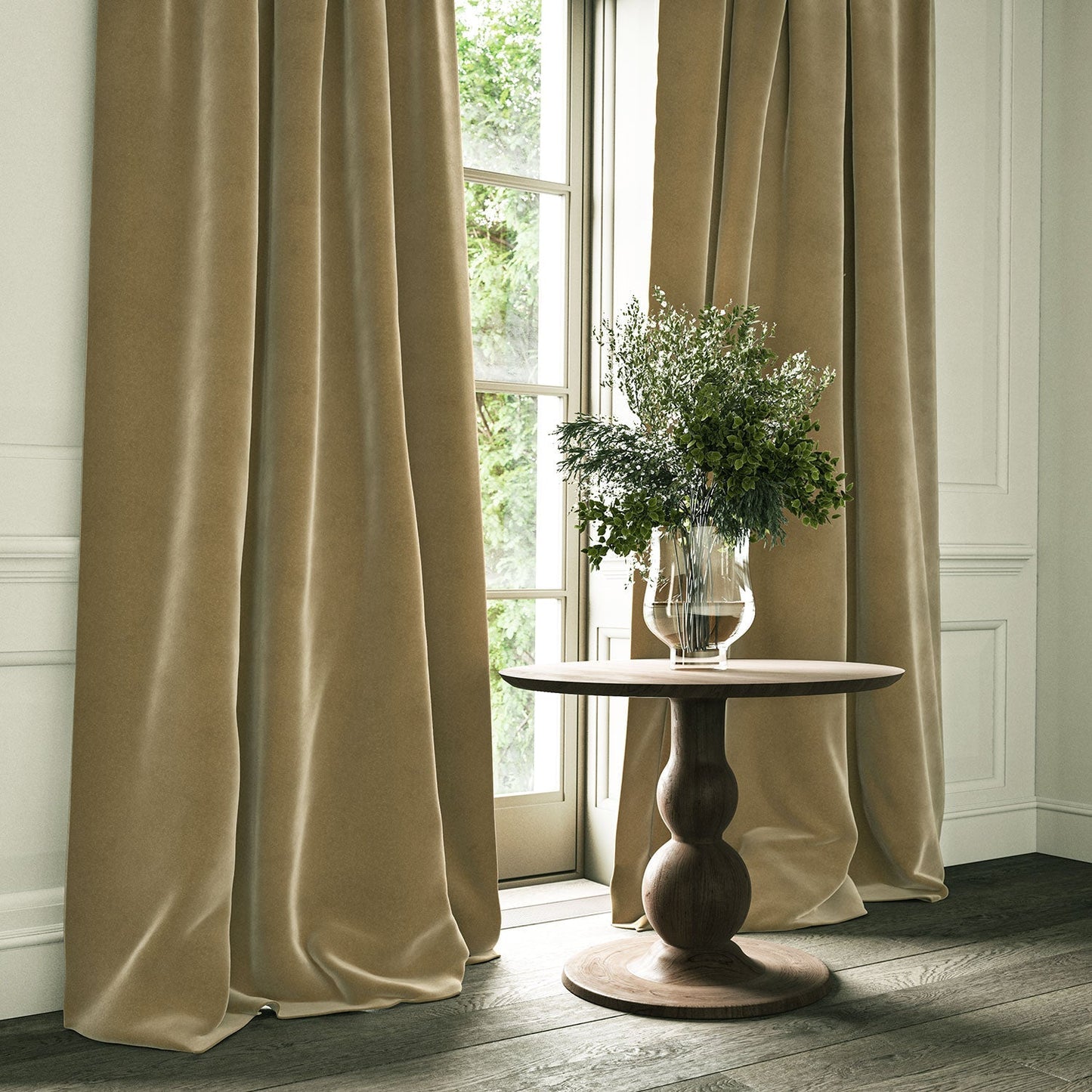 Linwood Omega Sand CFR Made to Measure Curtains