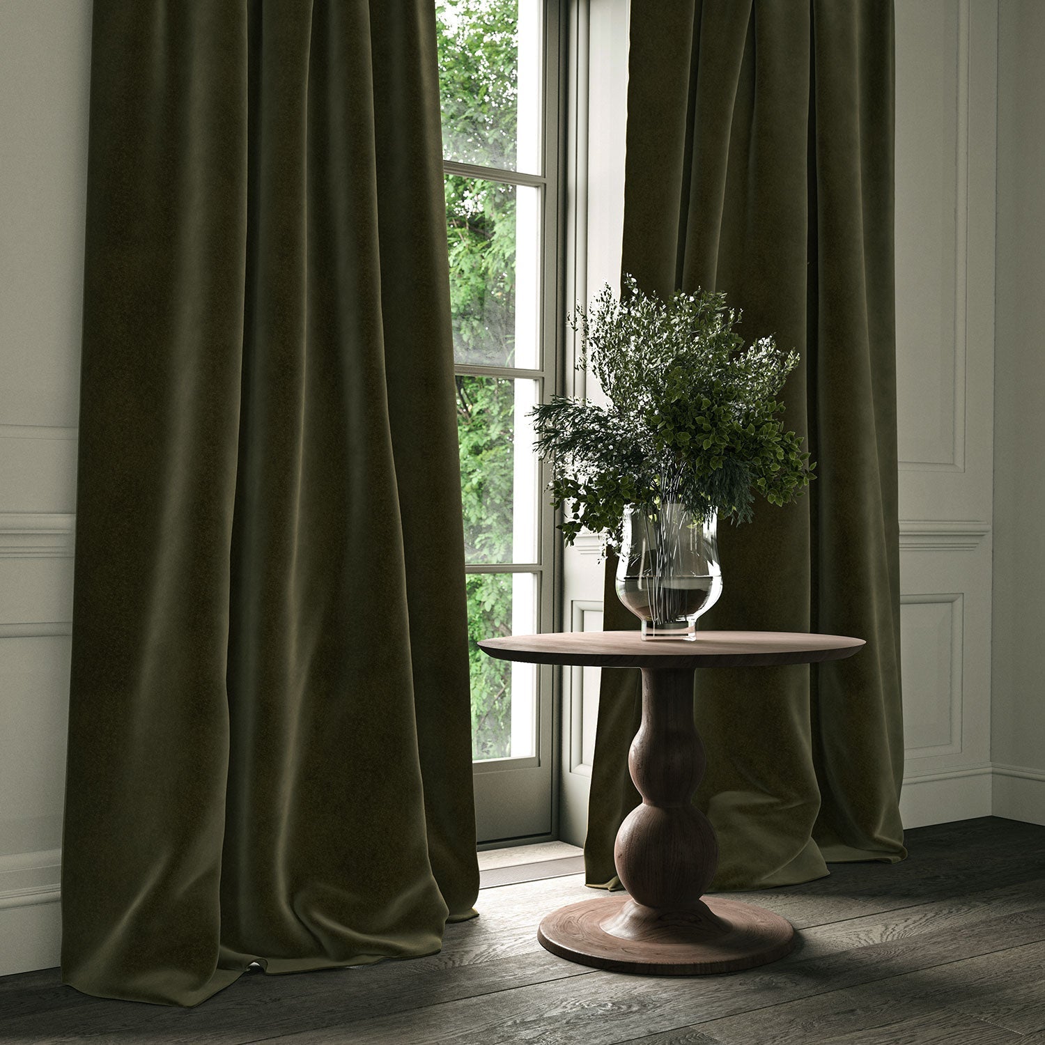 Linwood Omega Seaweed CFR Made to Measure Curtains