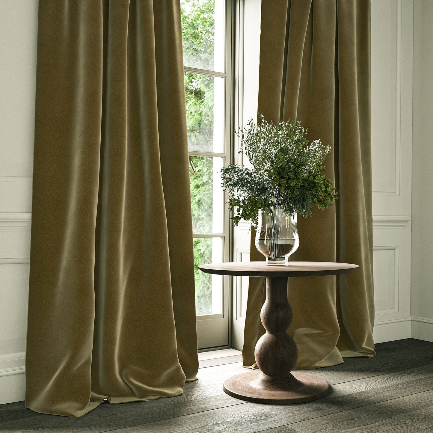 Linwood Omega Sepia CFR Made to Measure Curtains