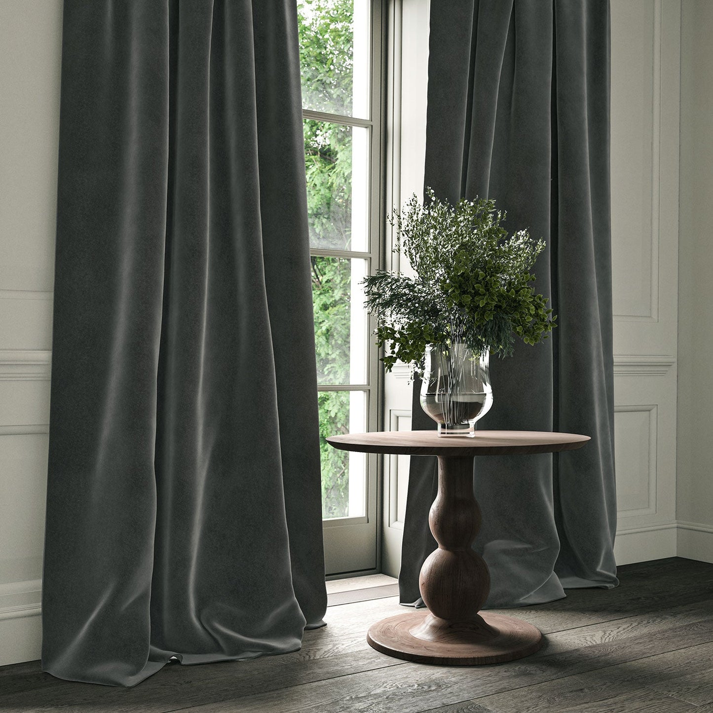 Linwood Omega Steel CFR Made to Measure Curtains