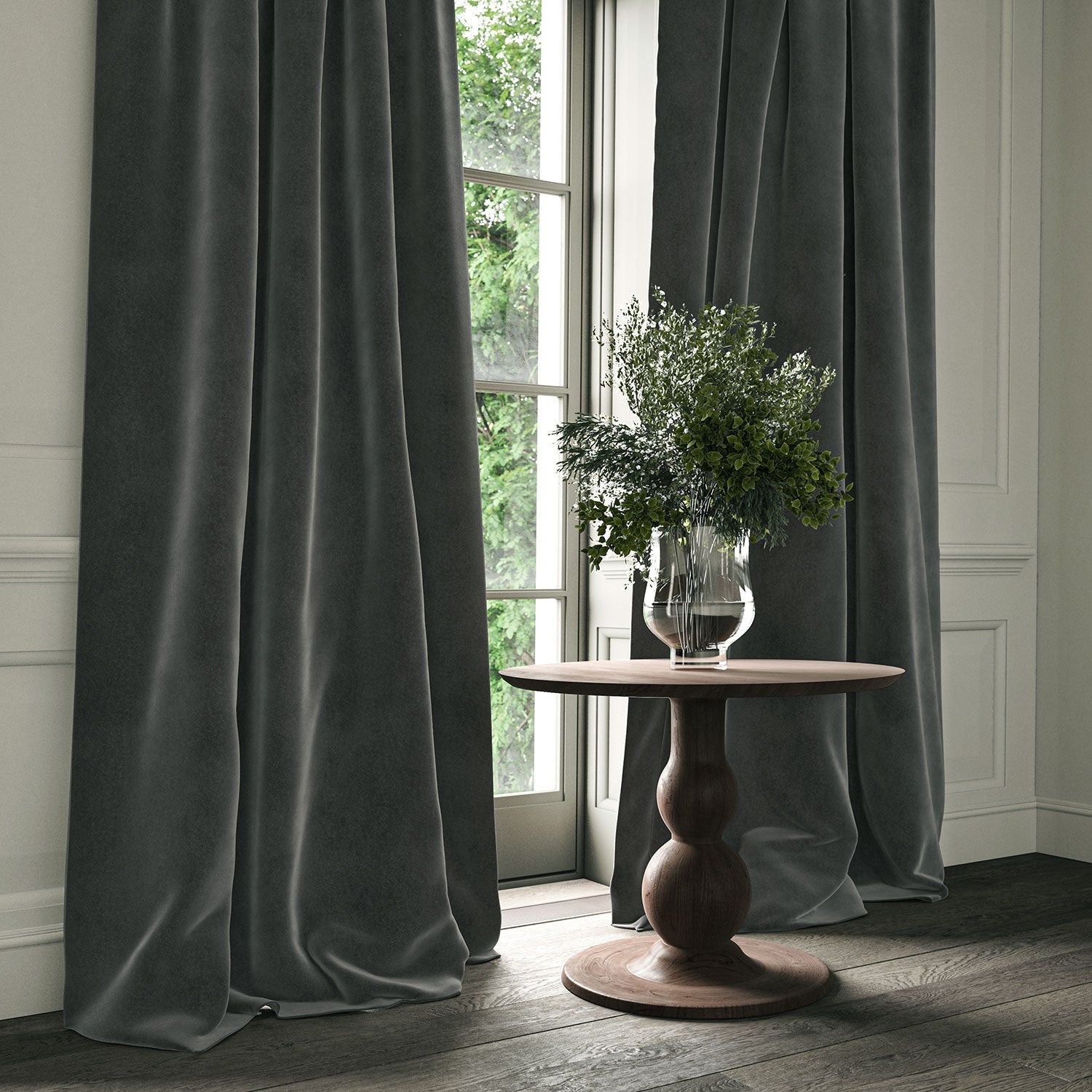 Linwood Omega Steel CFR Made to Measure Curtains