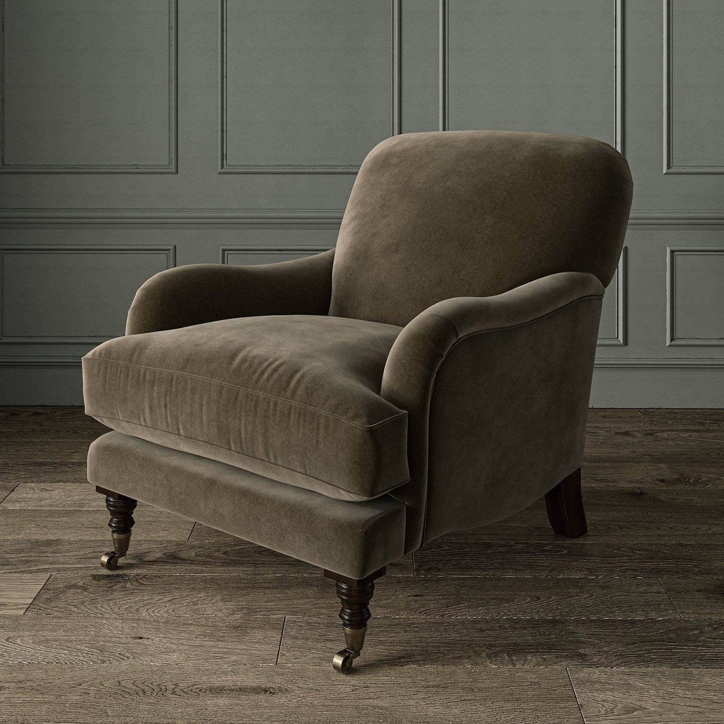Linwood Omega Taupe CFR Made to Measure Curtains