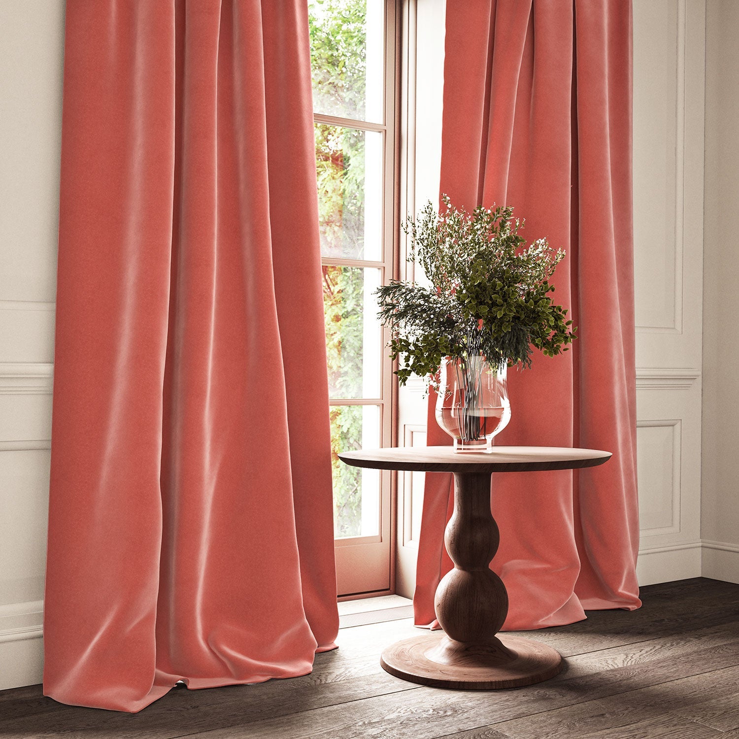 Linwood Omega Watermelon CFR Made to Measure Curtains