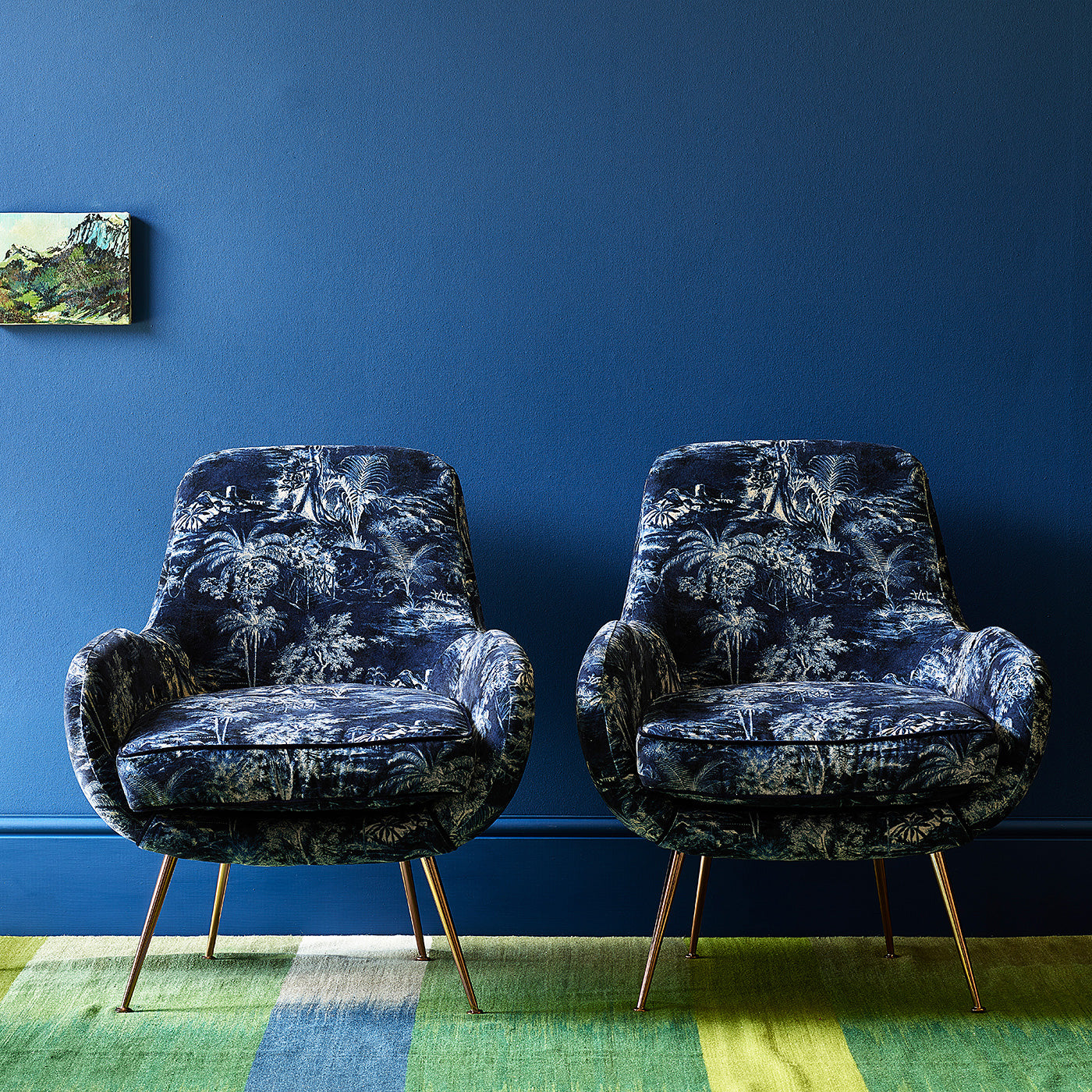 Linwood Heat of the Night Indigo FR Made to Measure Curtains