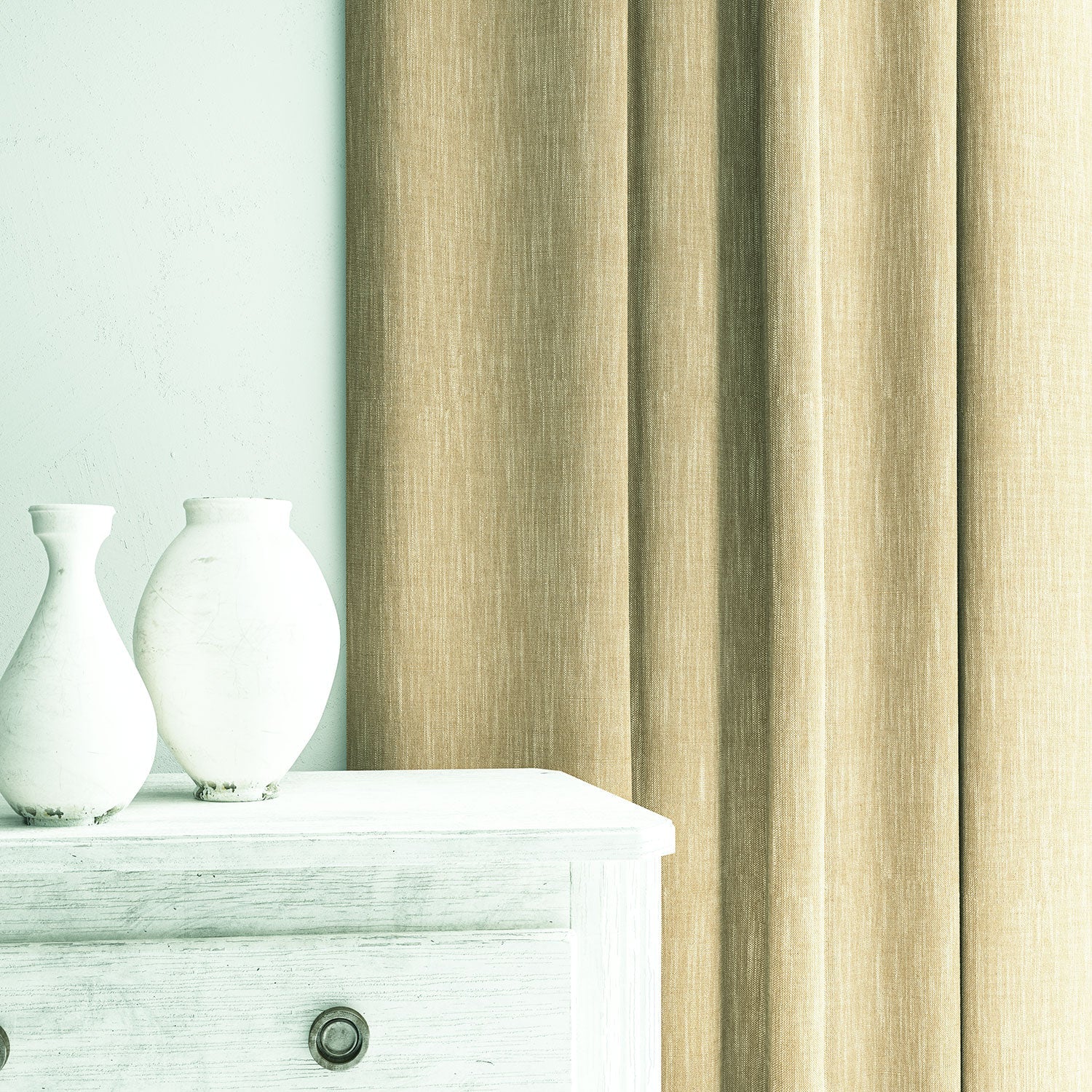 Linwood Pluto Almond FR Made to Measure Curtains