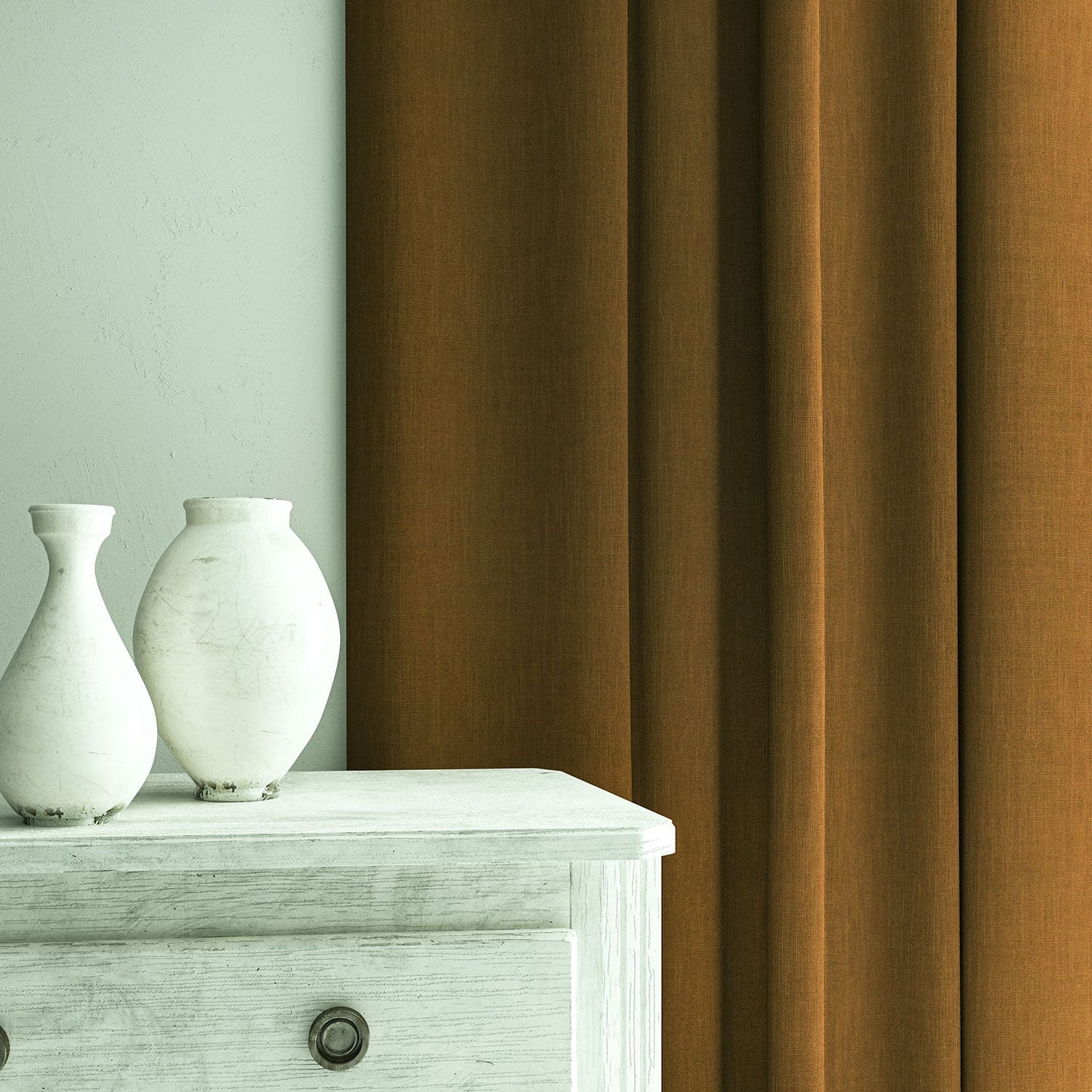 Linwood Pluto Burnt Sienna FR Made to Measure Curtains