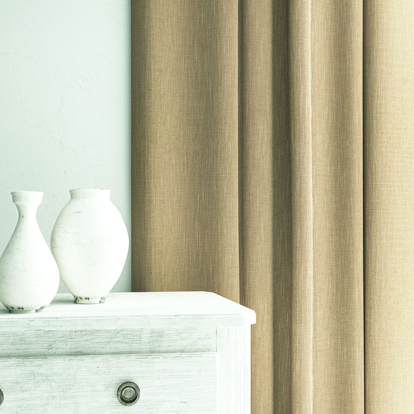 Linwood Pluto Cashew FR Made to Measure Curtains
