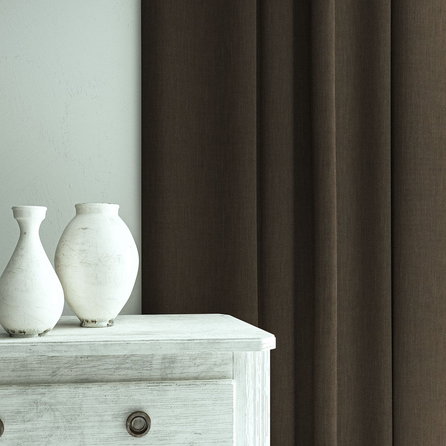 Linwood Pluto Dark Truffle FR Made to Measure Curtains