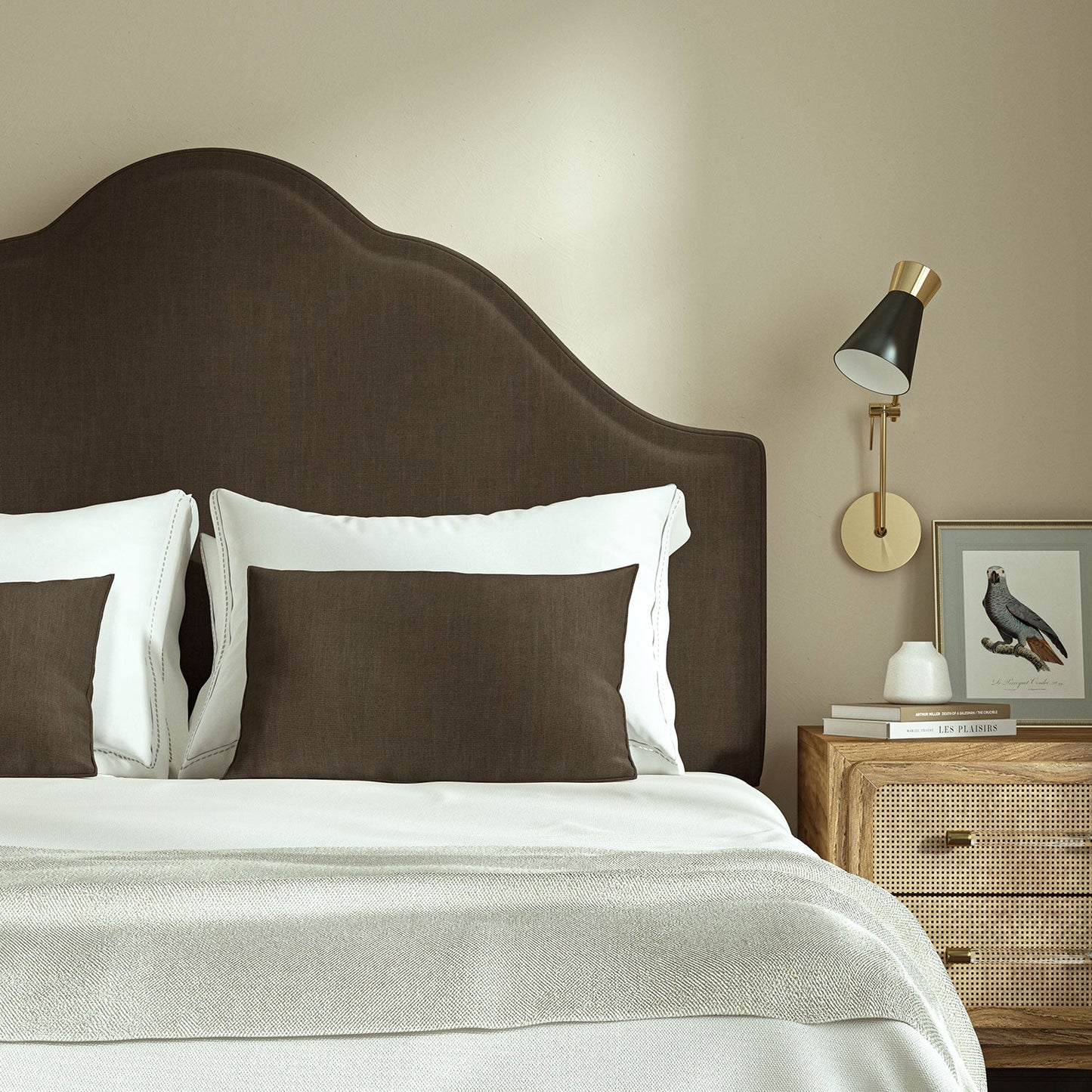 Linwood Pluto Dark Truffle FR Made to Measure Curtains