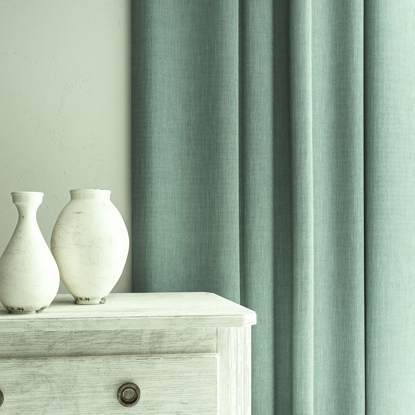 Linwood Pluto Duck Egg FR Made to Measure Curtains
