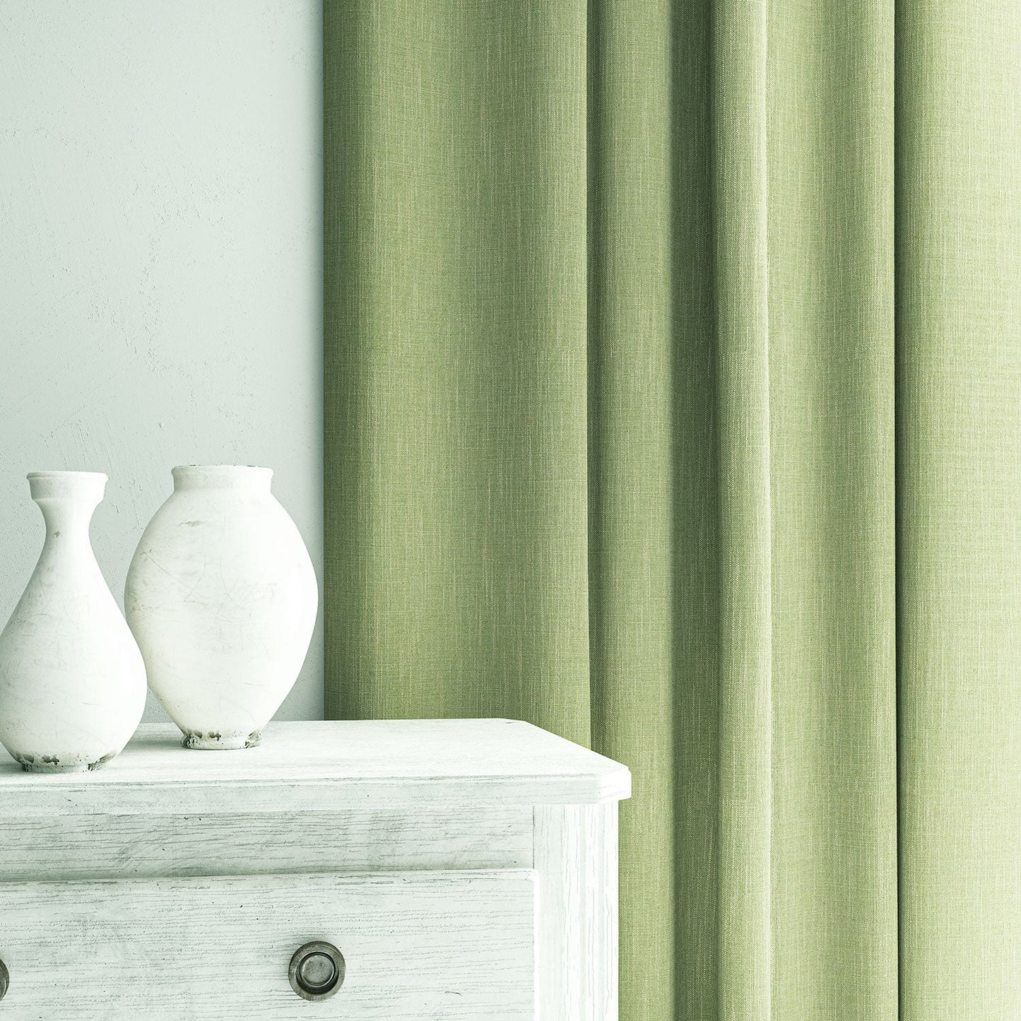 Linwood Pluto Eucalyptus FR Made to Measure Curtains