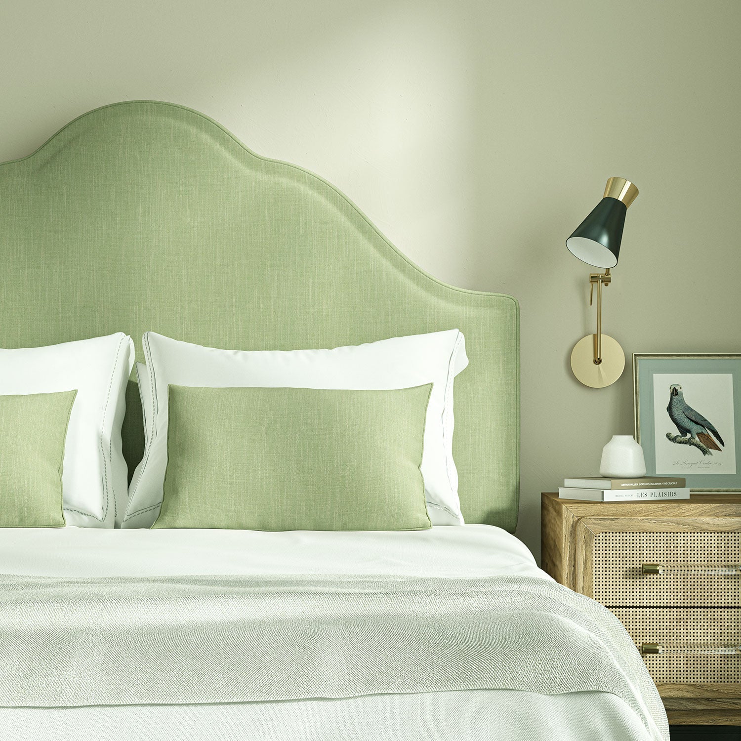 Linwood Pluto Eucalyptus FR Made to Measure Curtains