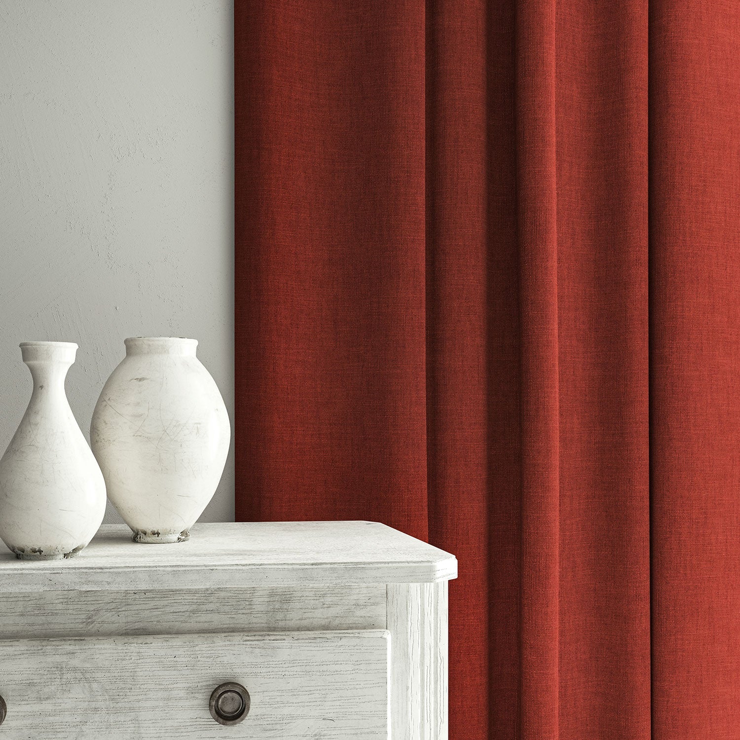 Linwood Pluto Firebrick FR Made to Measure Curtains