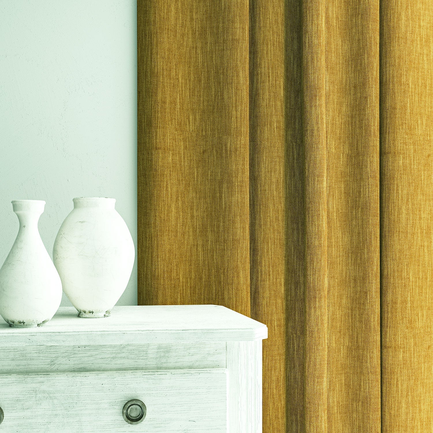Linwood Pluto Flaxen FR Made to Measure Curtains