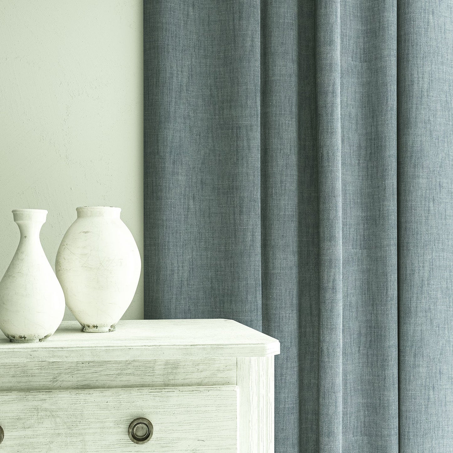 Linwood Pluto French Blue FR Made to Measure Curtains
