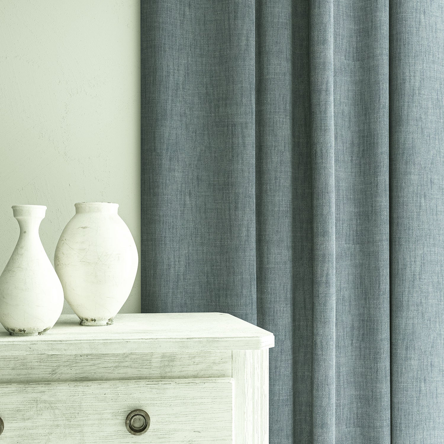 Linwood Pluto French Blue FR Made to Measure Curtains