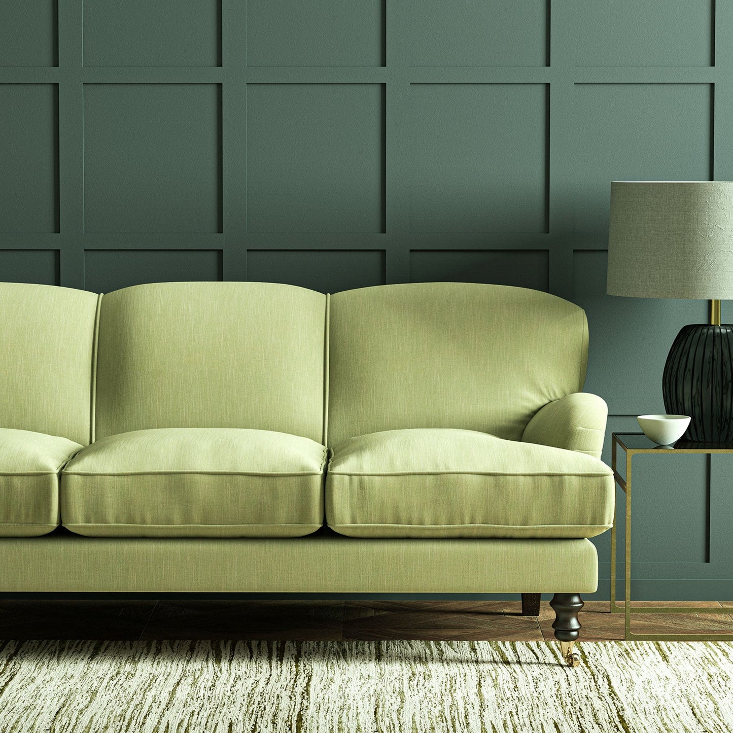 Linwood Pluto Frosted Green FR Made to Measure Curtains