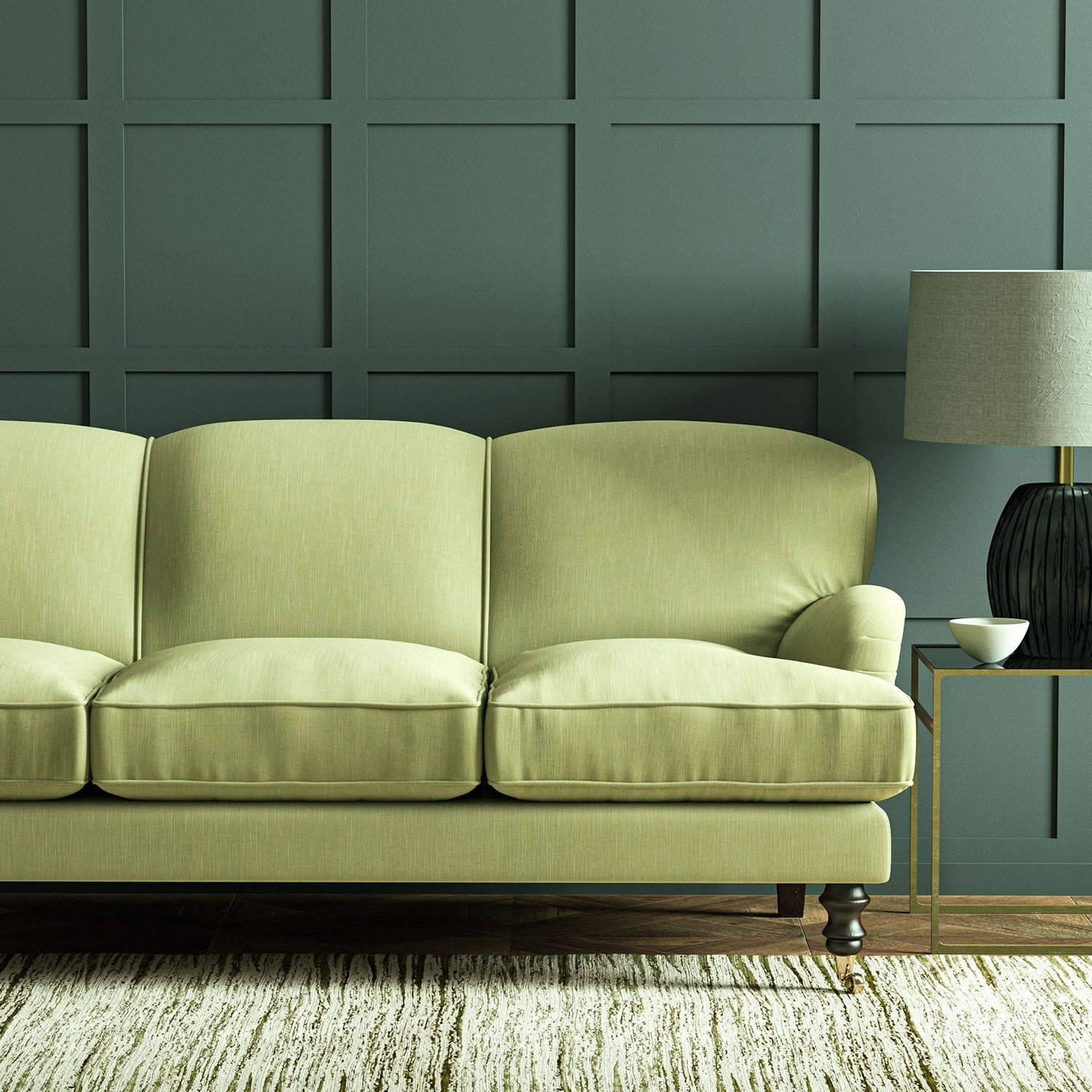 Linwood Pluto Frosted Green FR Made to Measure Curtains