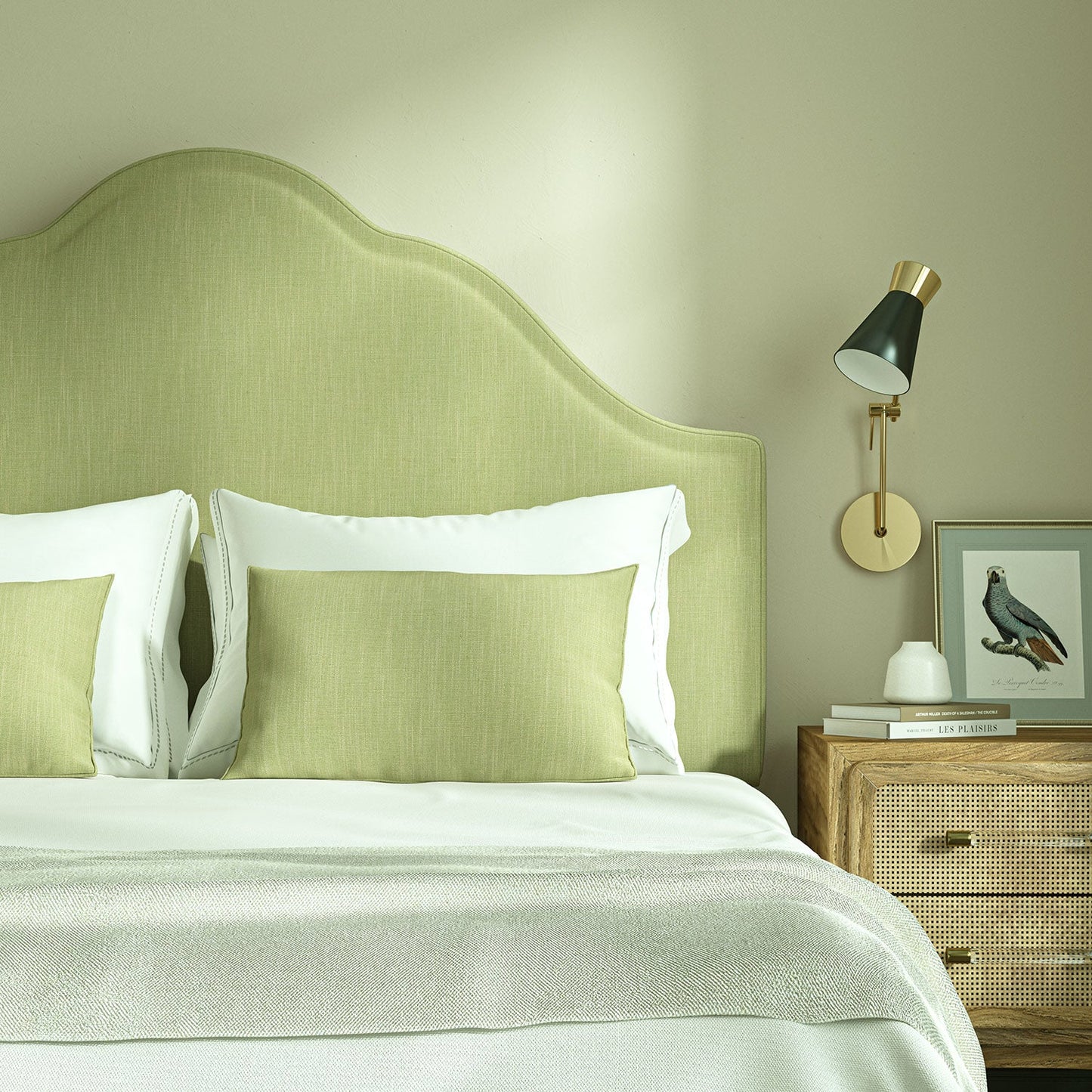 Linwood Pluto Frosted Green FR Made to Measure Curtains