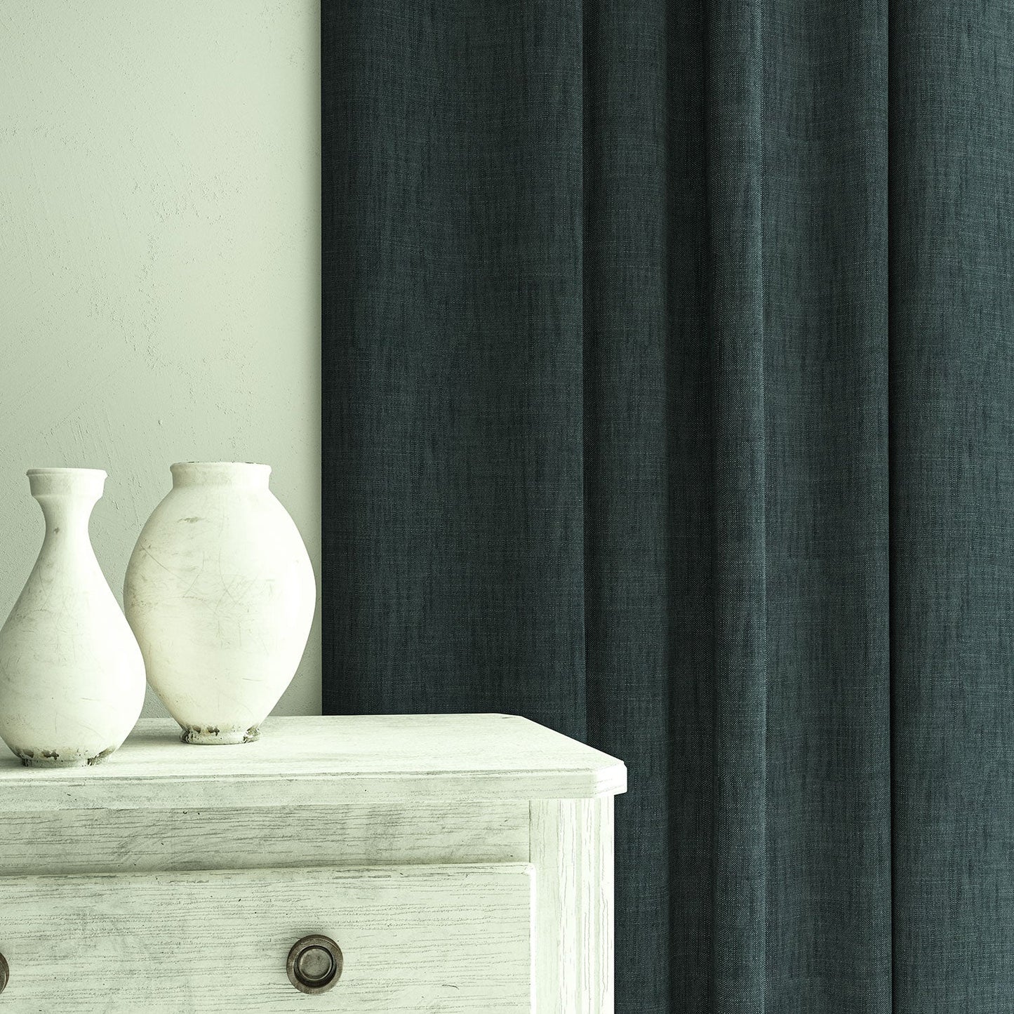 Linwood Pluto Navy FR Made to Measure Curtains