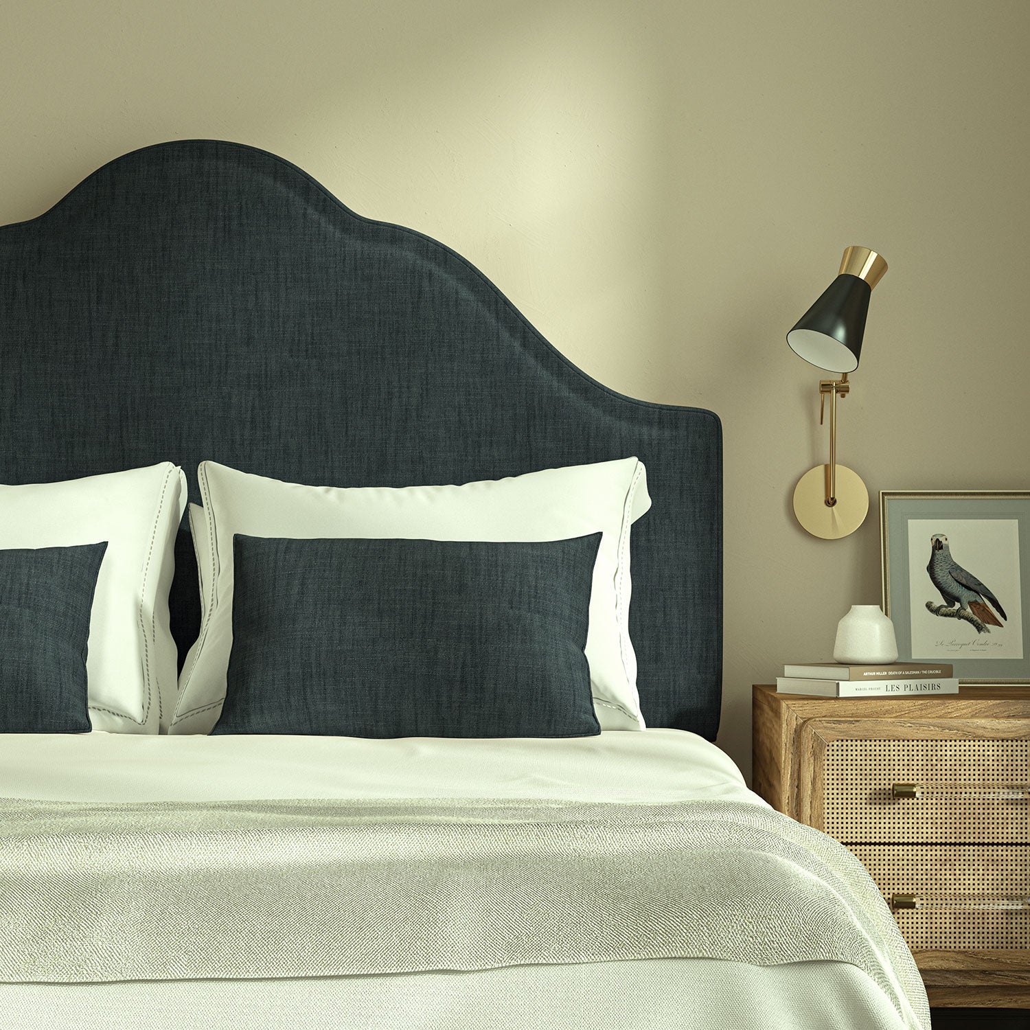Linwood Pluto Navy FR Made to Measure Curtains