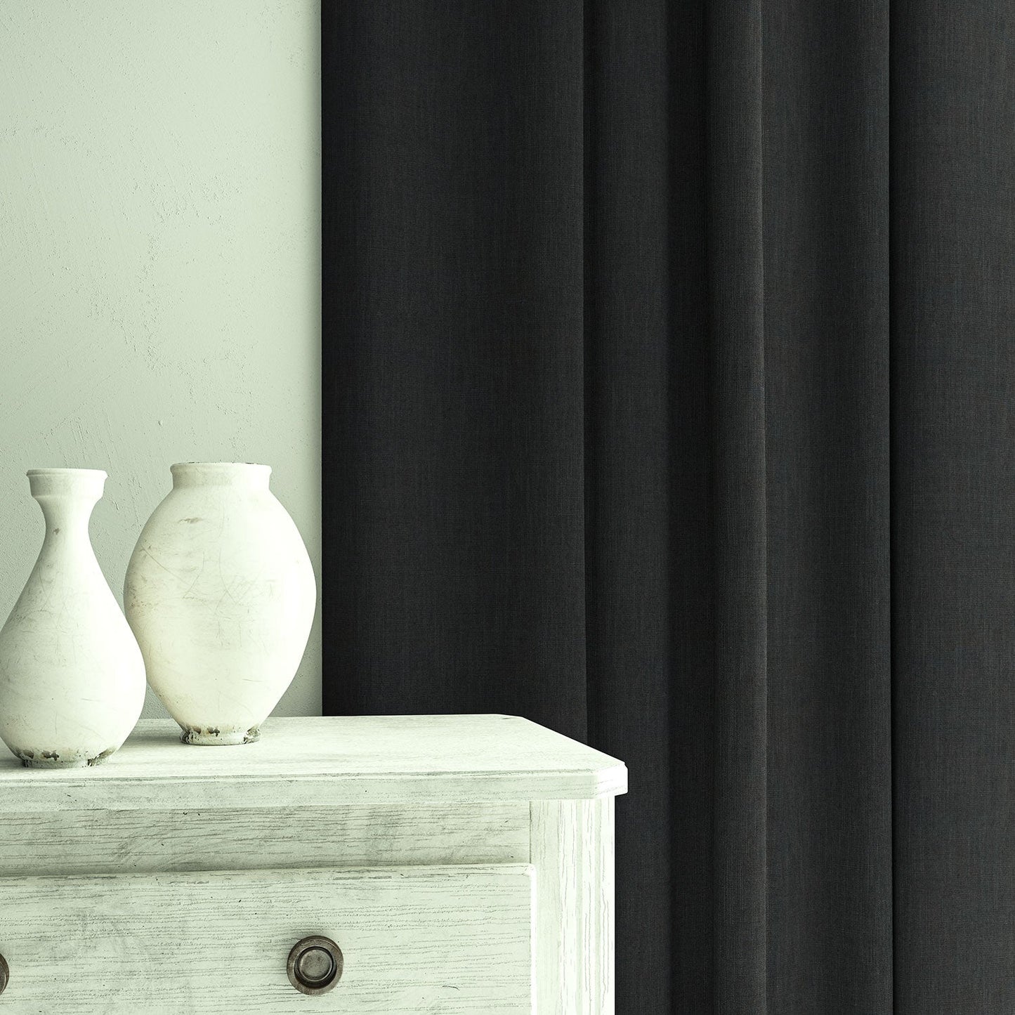 Linwood Pluto Noir FR Made to Measure Curtains