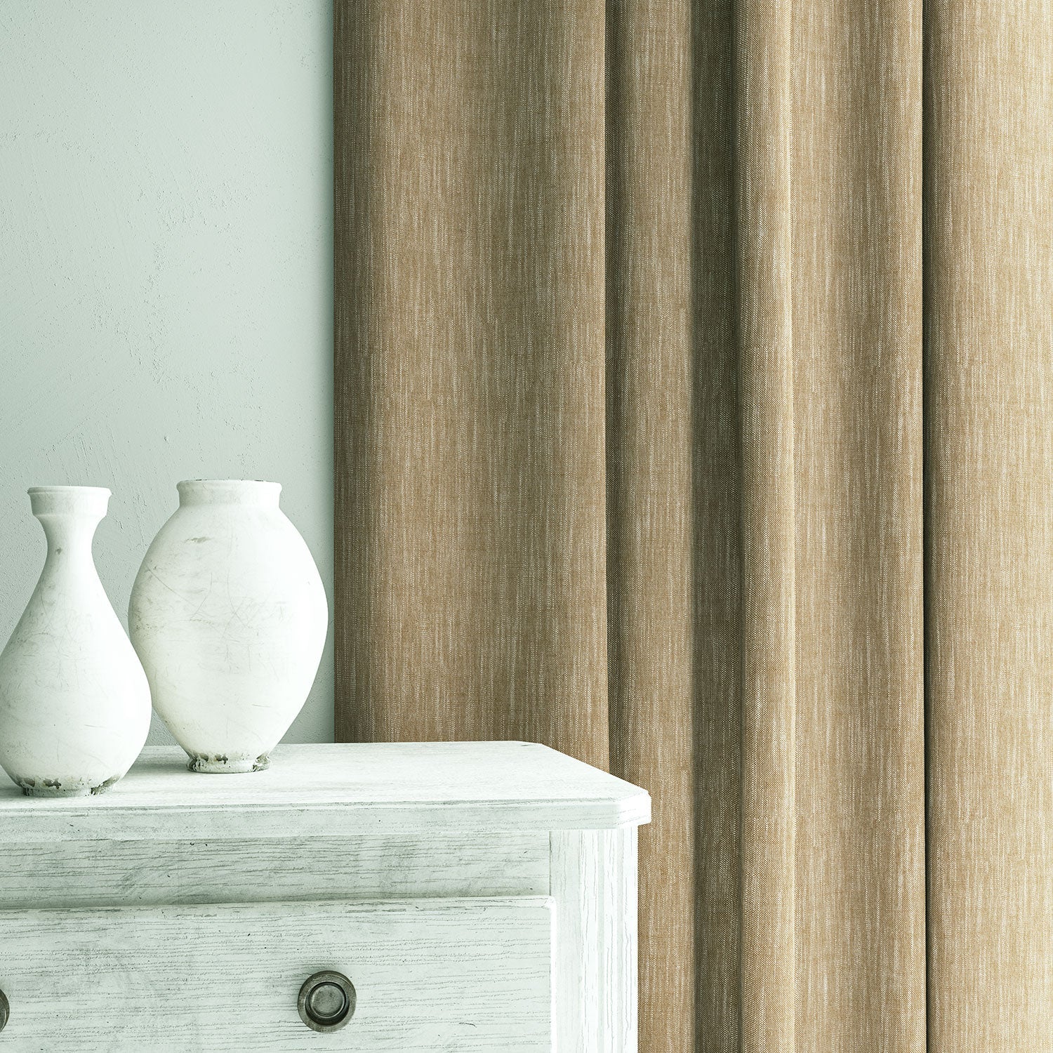 Linwood Pluto Oatmeal FR Made to Measure Curtains