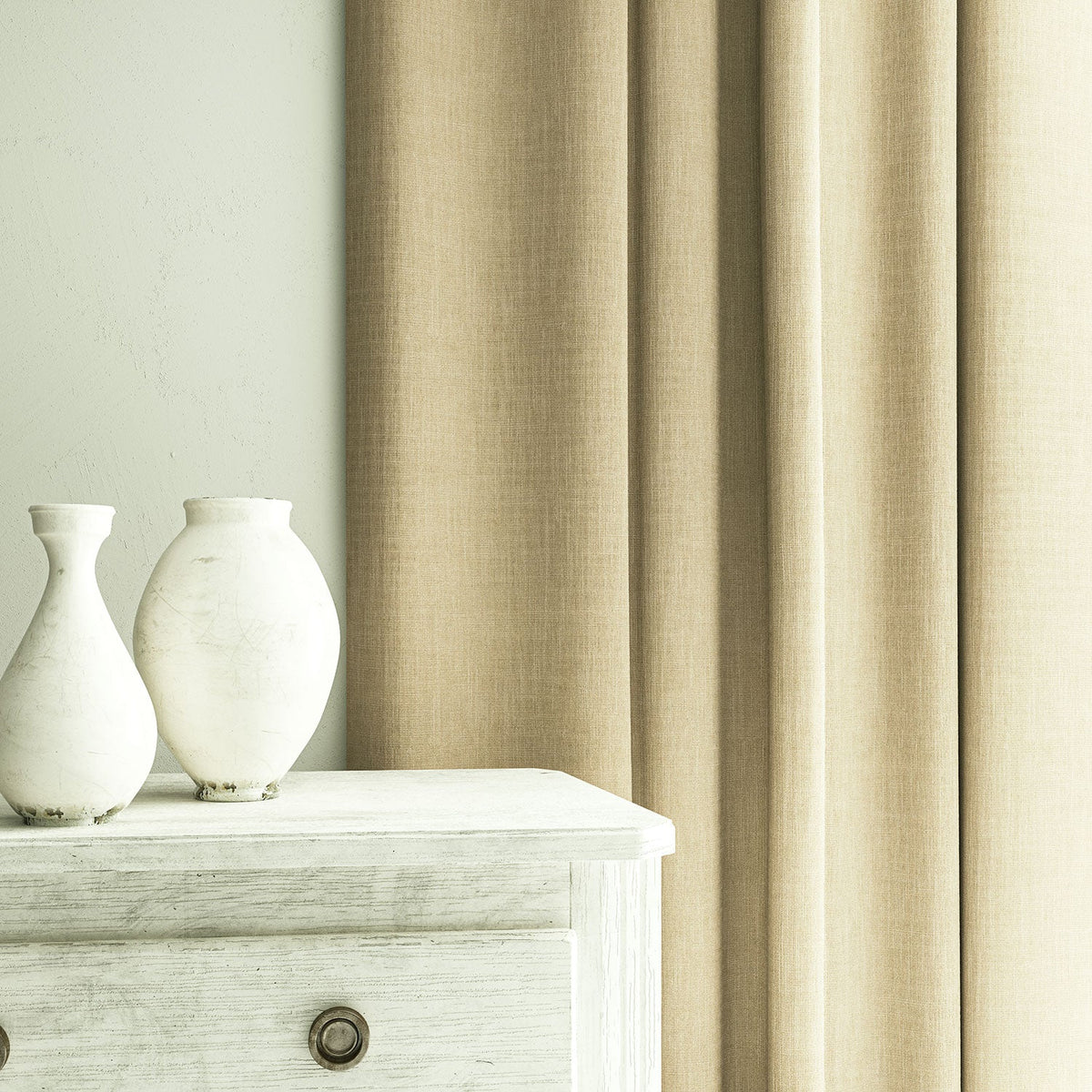 Linwood Pluto Putty FR Made to Measure Curtains