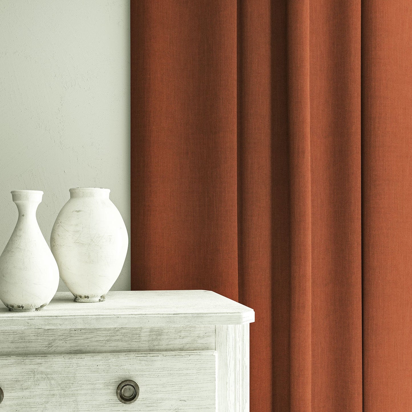 Linwood Pluto Rust FR Made to Measure Curtains