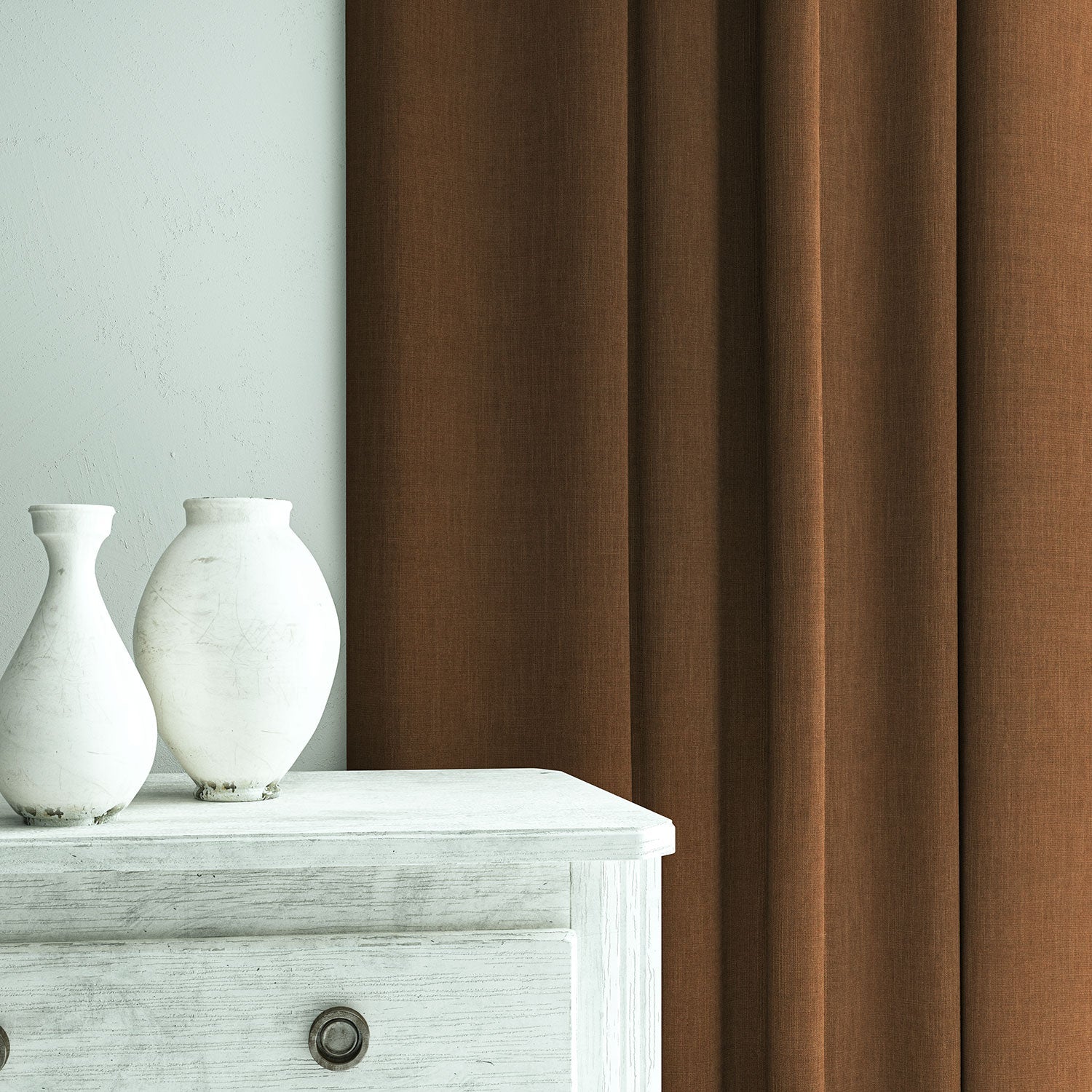 Linwood Pluto Sepia FR Made to Measure Curtains
