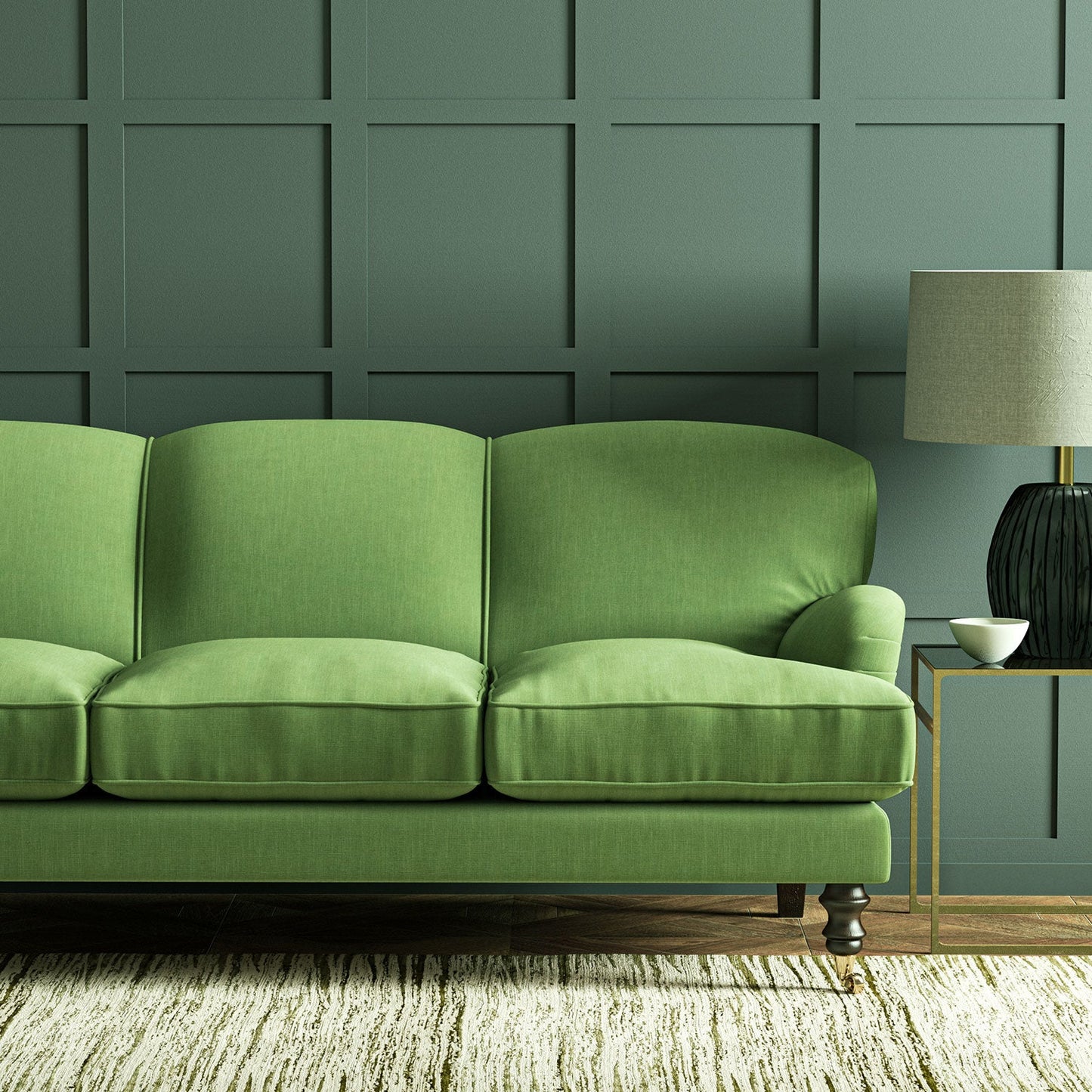 Linwood Pluto Spring Green FR Made to Measure Curtains