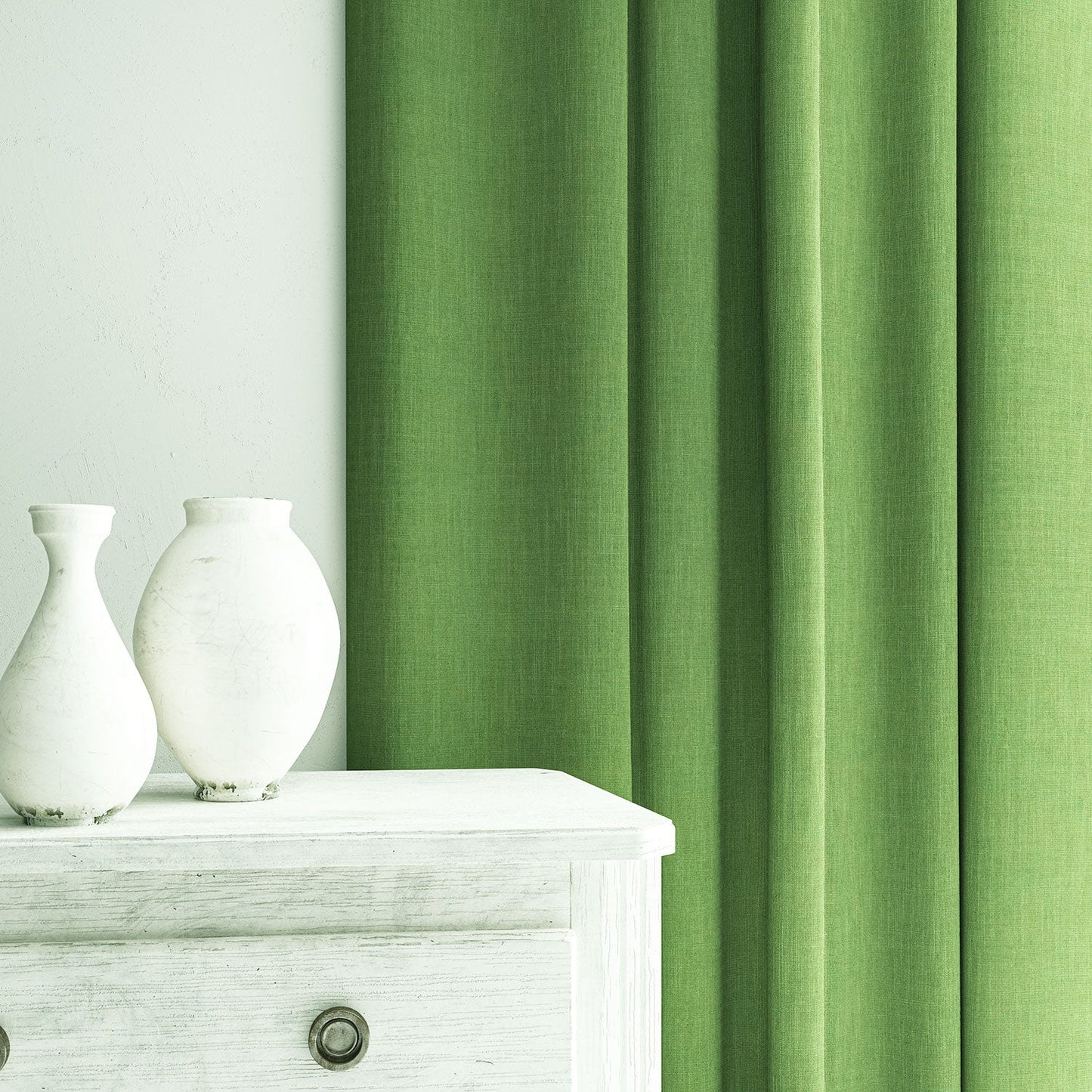 Linwood Pluto Spring Green FR Made to Measure Curtains