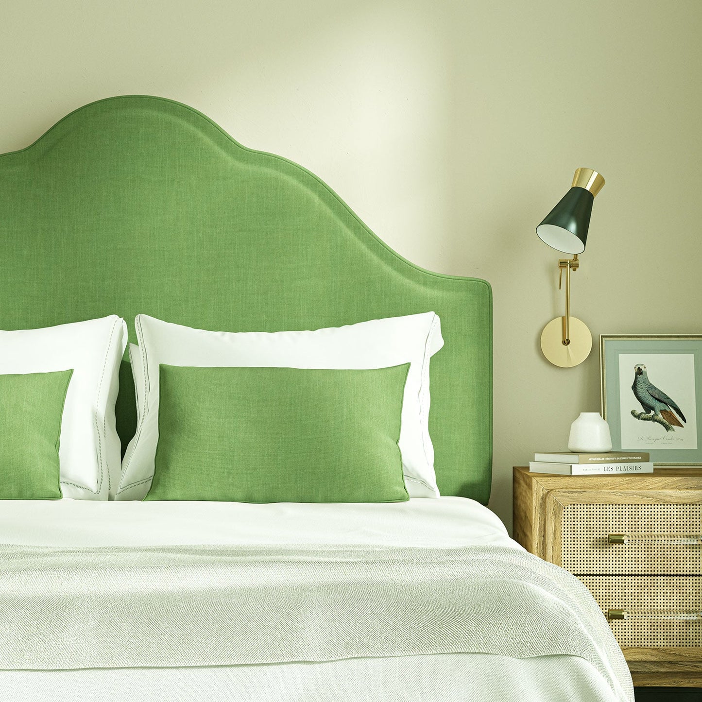 Linwood Pluto Spring Green FR Made to Measure Curtains