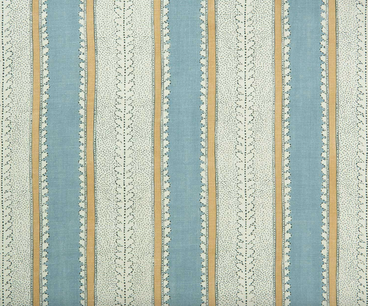 Powder Blue - Dimity Stripe Linen by Linwood 