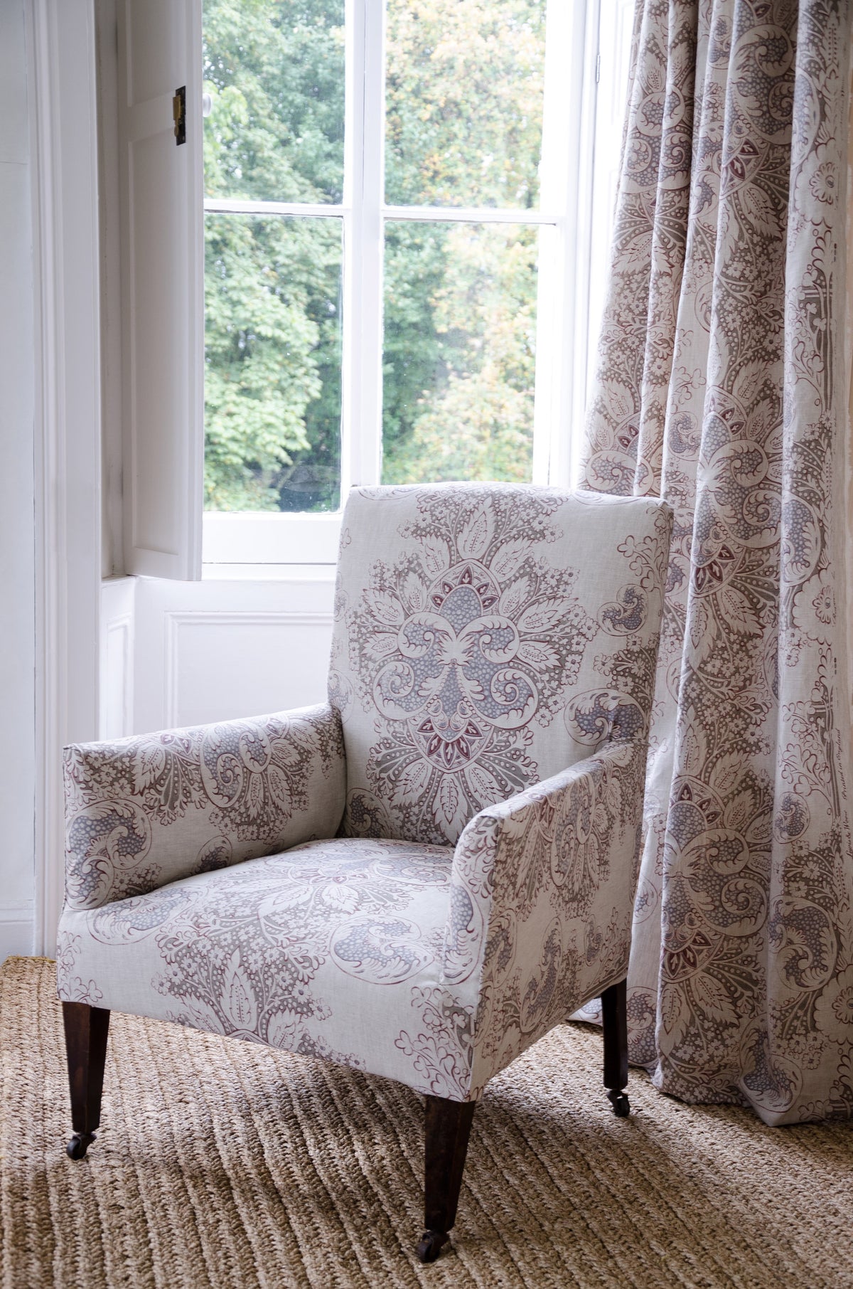 Lewis & Wood Rococo Linen Fritillary Made to Measure Curtains – lifestyle photograph