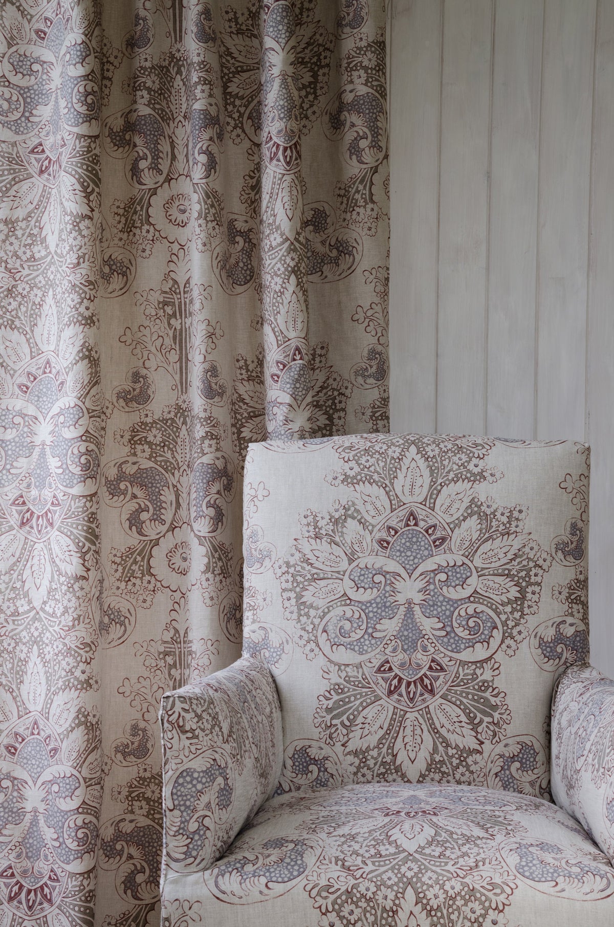Lewis & Wood Rococo Linen Fritillary Made to Measure Curtains – lifestyle photograph