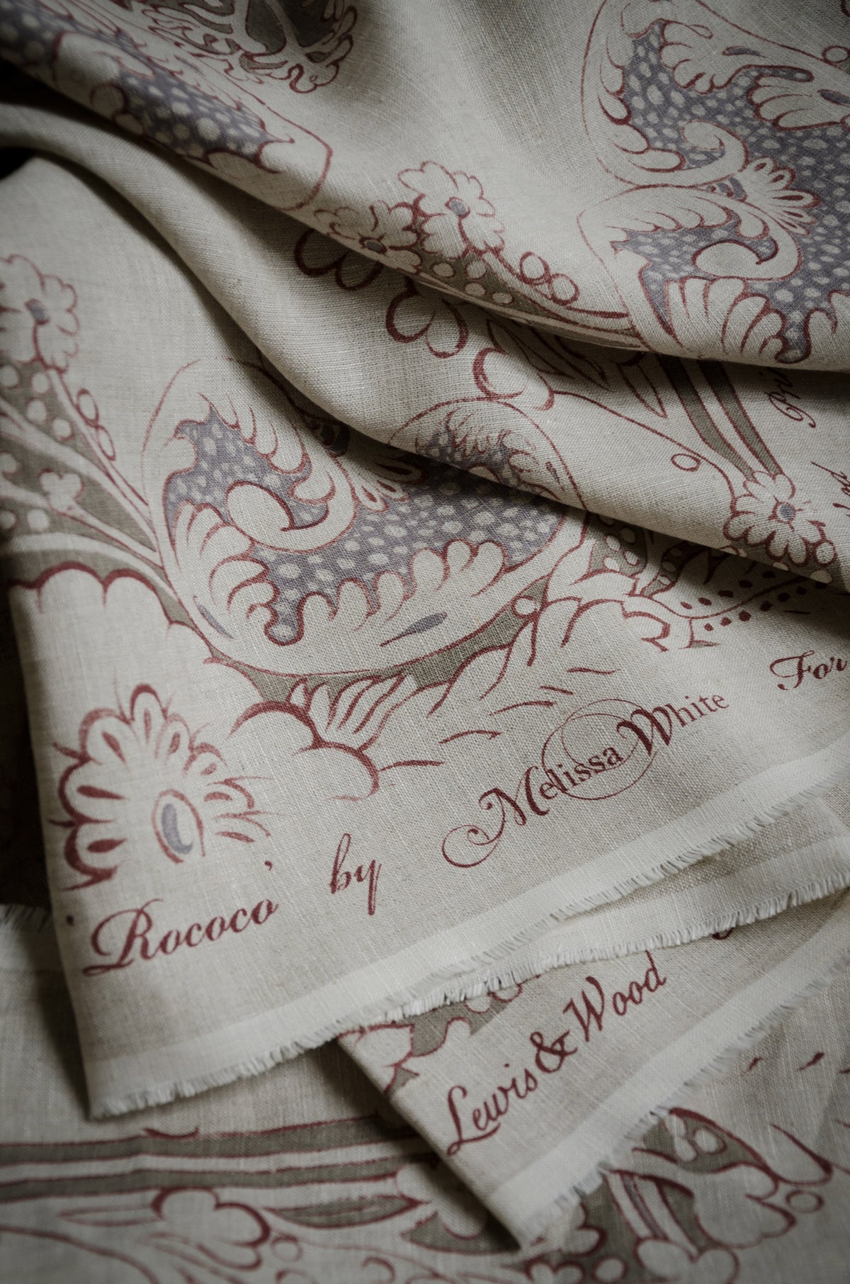 Lewis & Wood Rococo Linen Fritillary Made to Measure Curtains – lifestyle photograph
