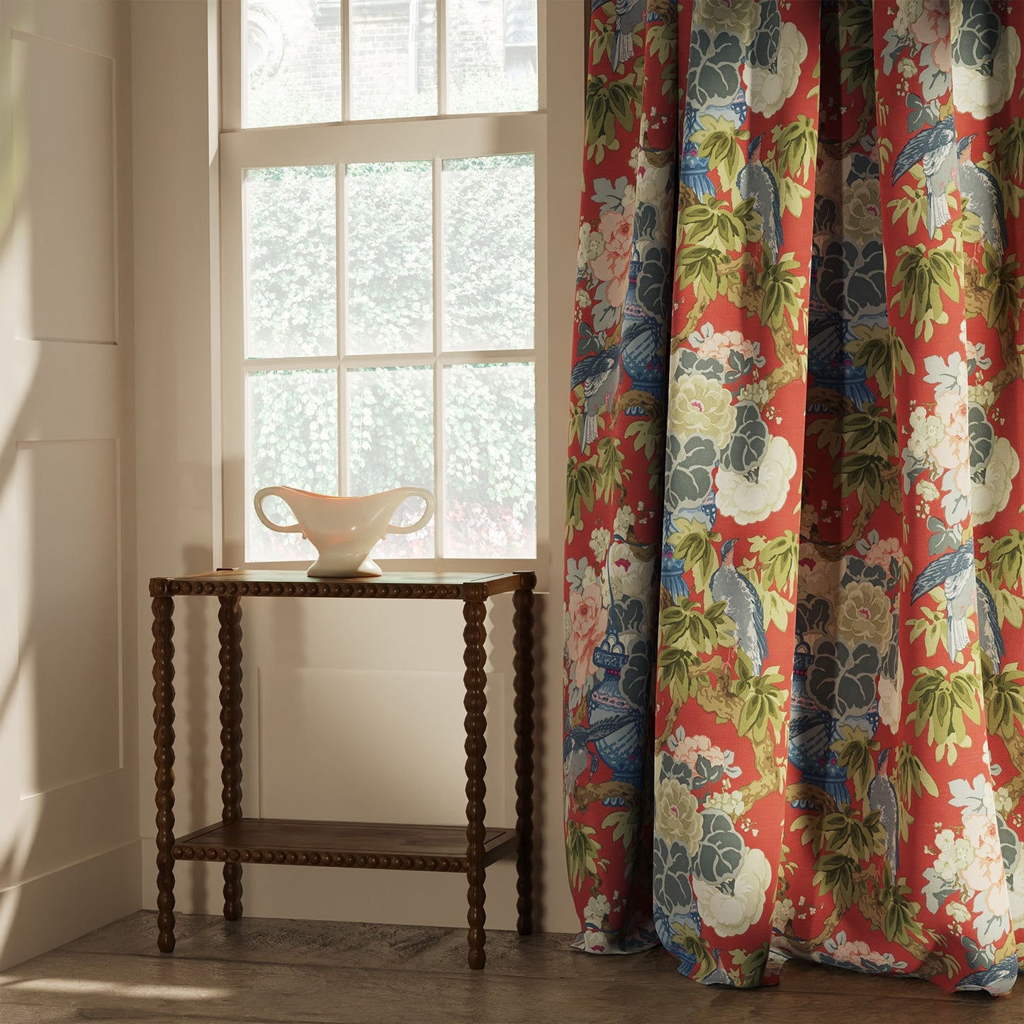 Linwood The Royal Garden Red Carpet Made to Measure Curtains