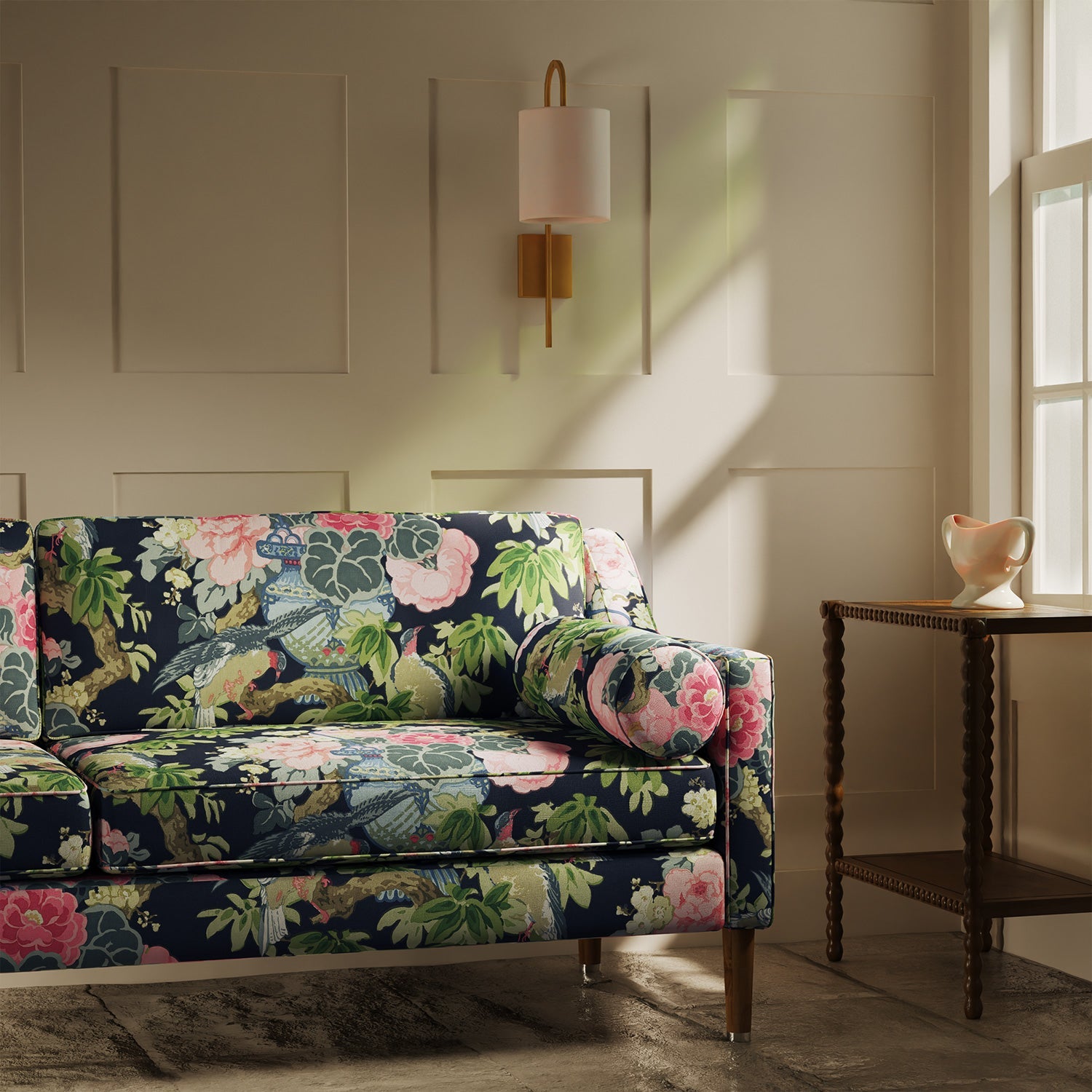 Linwood The Royal Garden Twilight FR Made to Measure Curtains