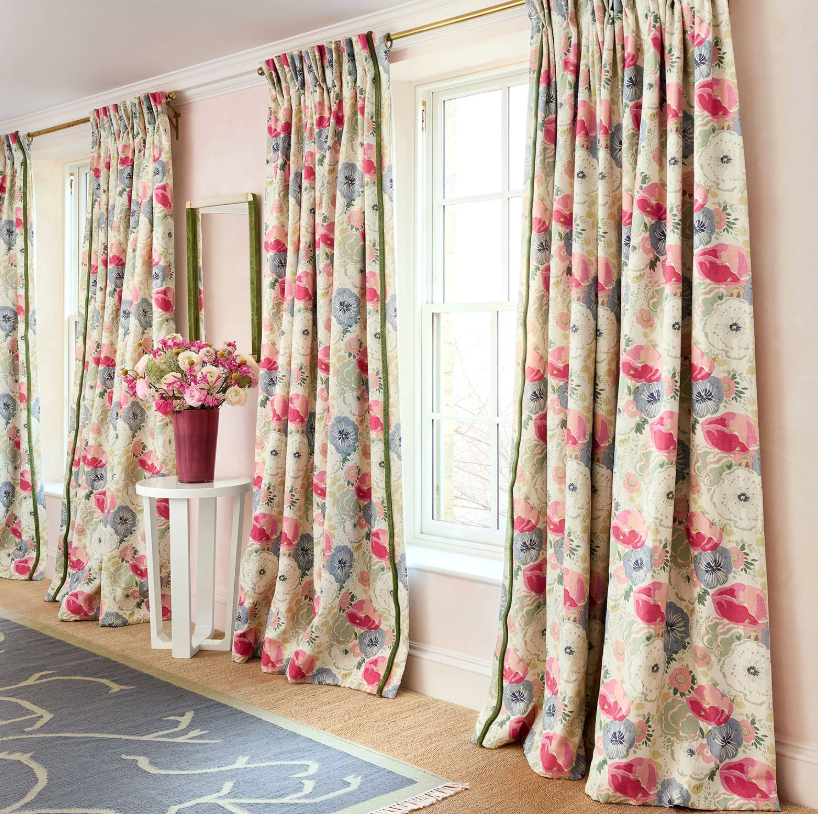 Raspberry - Joni, Flori Collection by Linwood - Curtains 