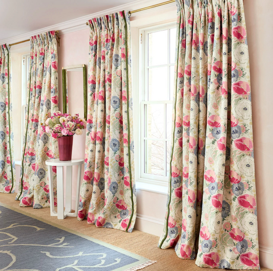 Raspberry - Joni, Flori Collection by Linwood - Curtains 