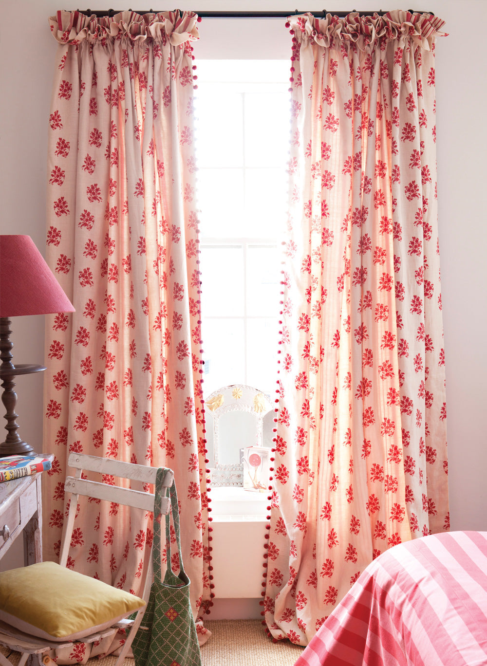 Kate Forman Agnes Red Made to Measure Curtains – image 2