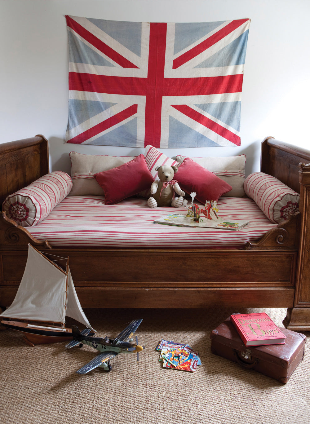 Kate Forman Red Ticking Made to Measure Curtains – image 3