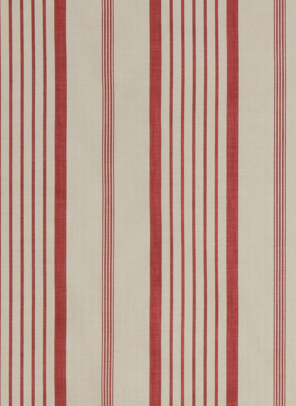 Kate Forman Red Ticking Made to Measure Roman Blinds