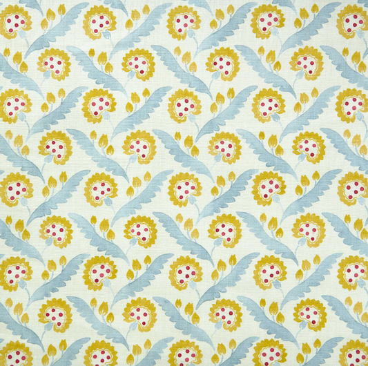 Rhubarb & Custard - Polly, Flori Collection by Linwood linen fabric