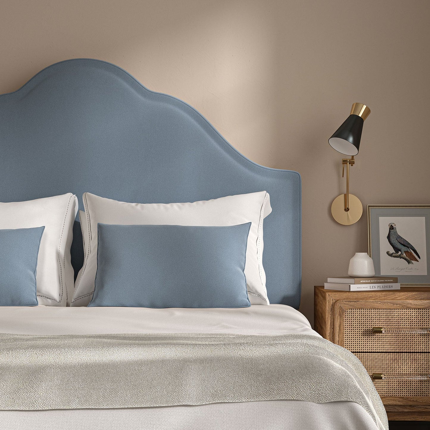 Linwood Romney Blue-Lilac FR Made to Measure Curtains