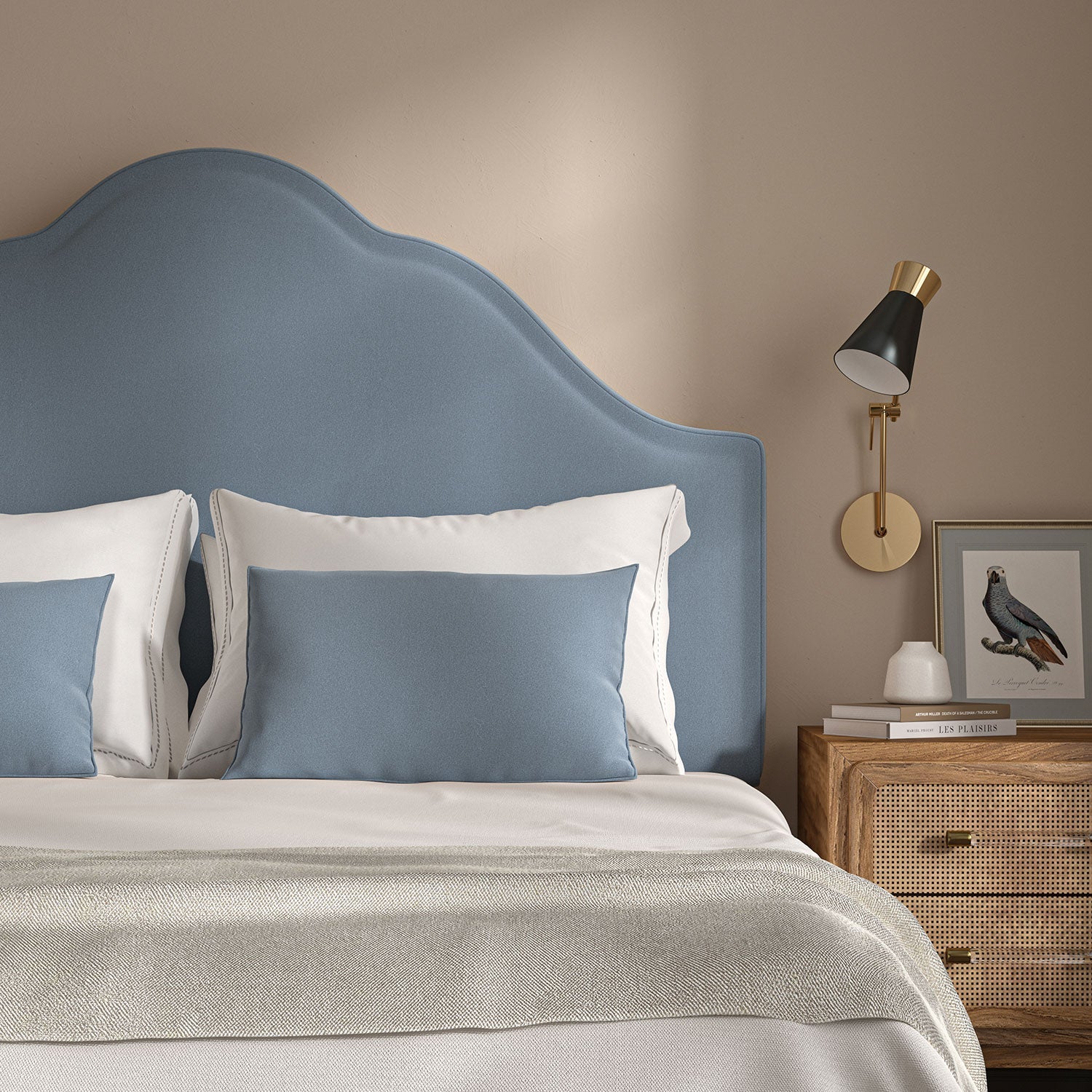 Linwood Romney Blue-Lilac FR Made to Measure Curtains
