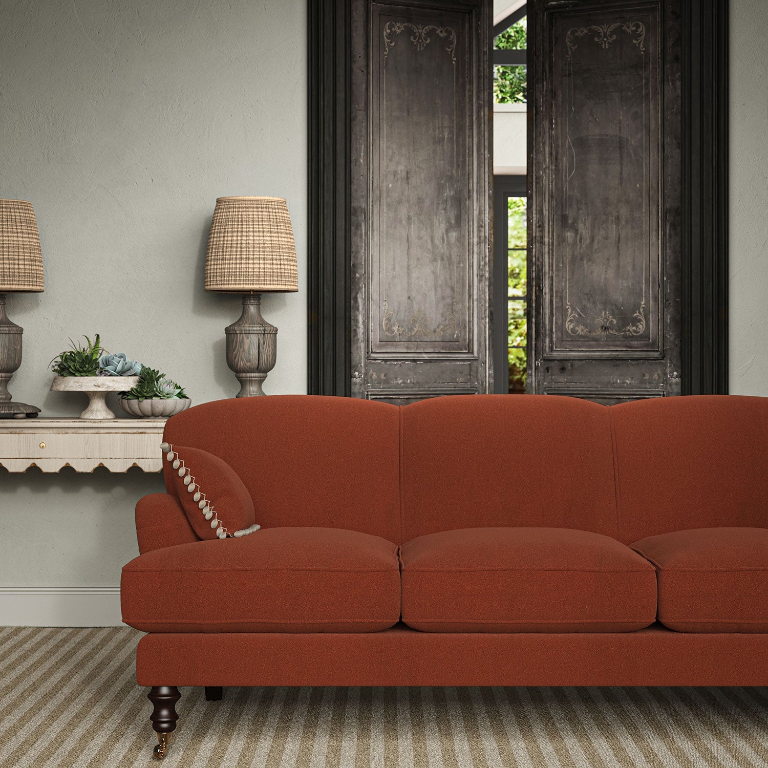 Linwood Romney Brick FR Made to Measure Curtains