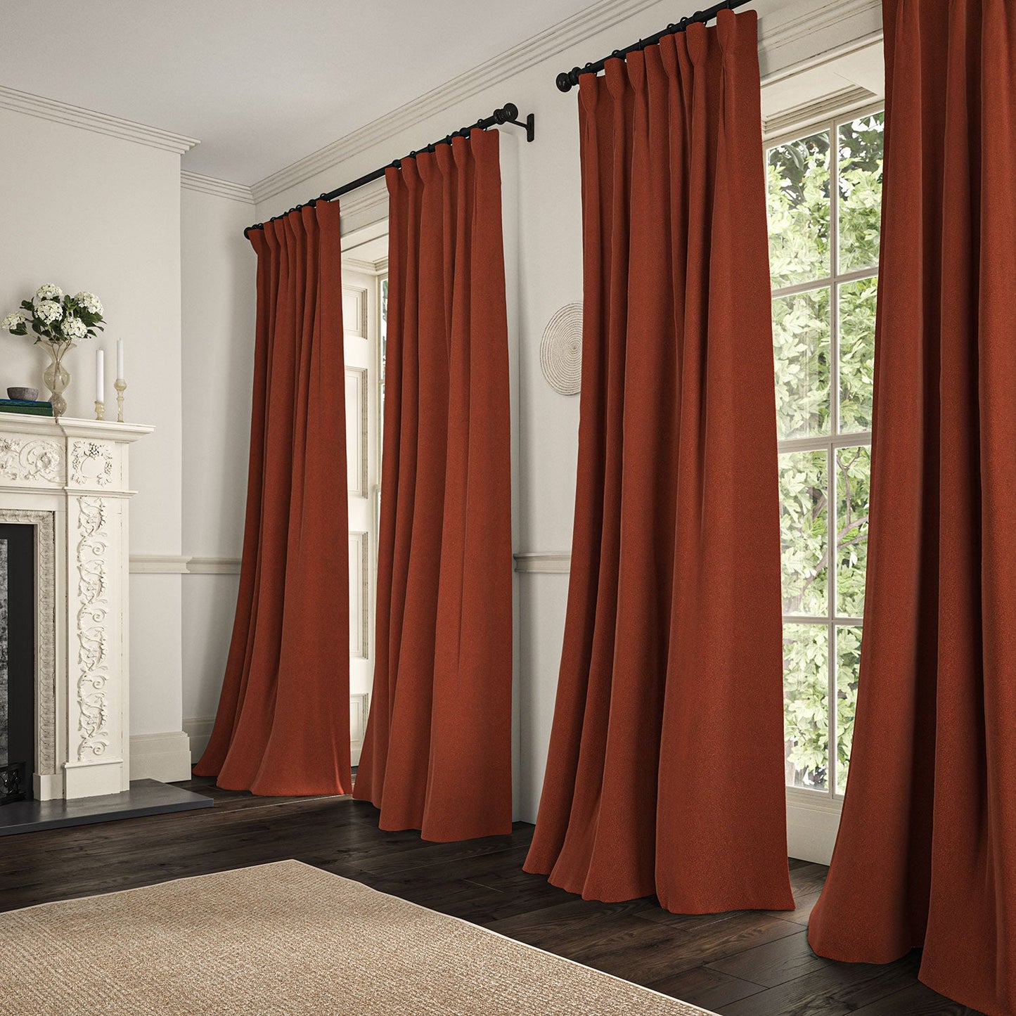 Linwood Romney Brick FR Made to Measure Curtains